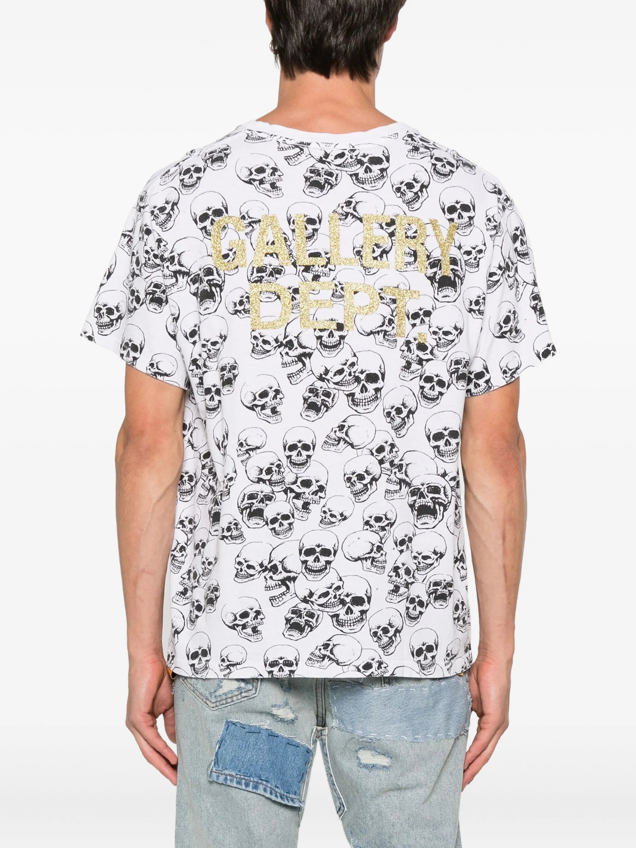 skull-print T-shirt