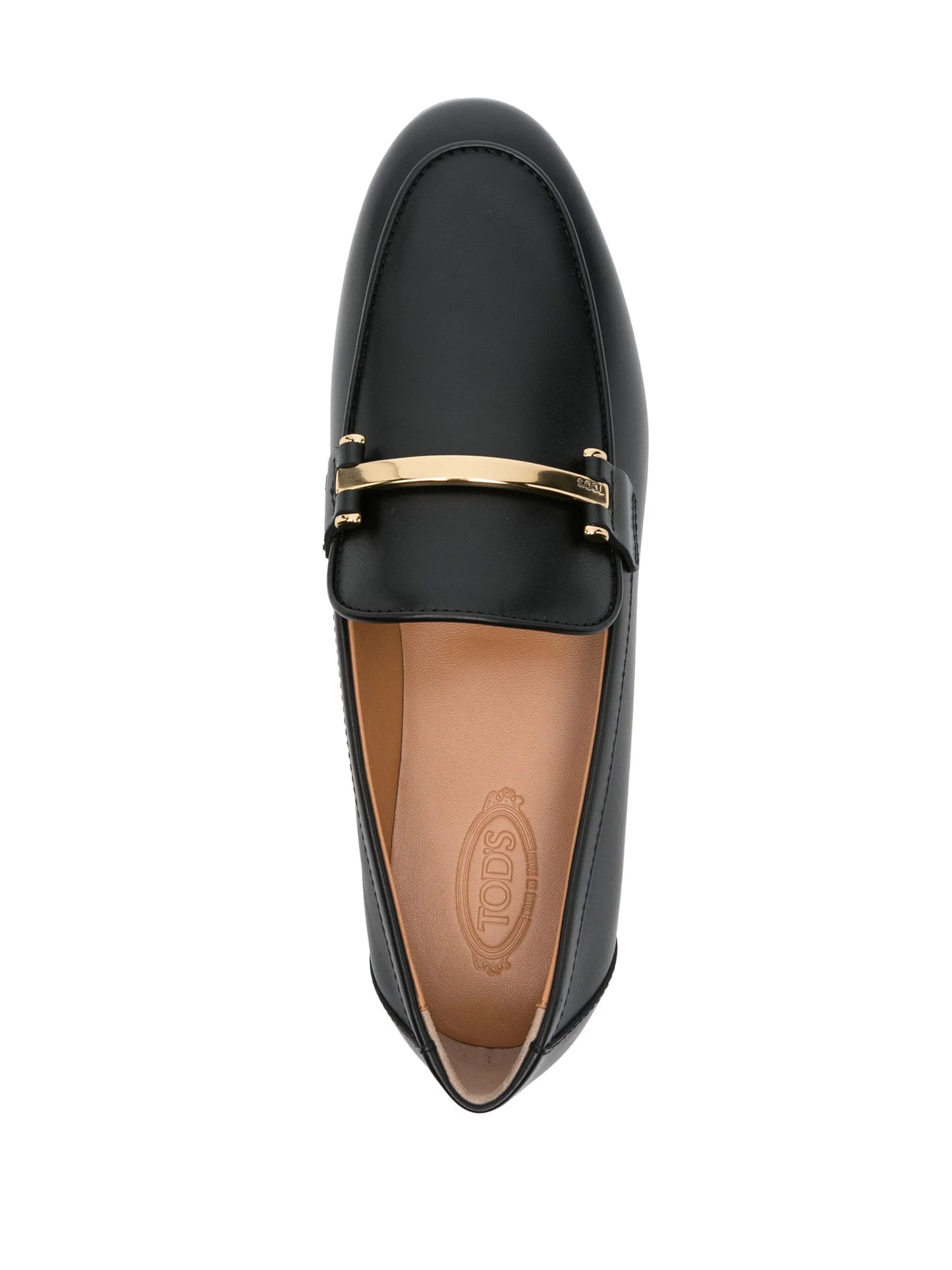 metal-bar leather loafers
