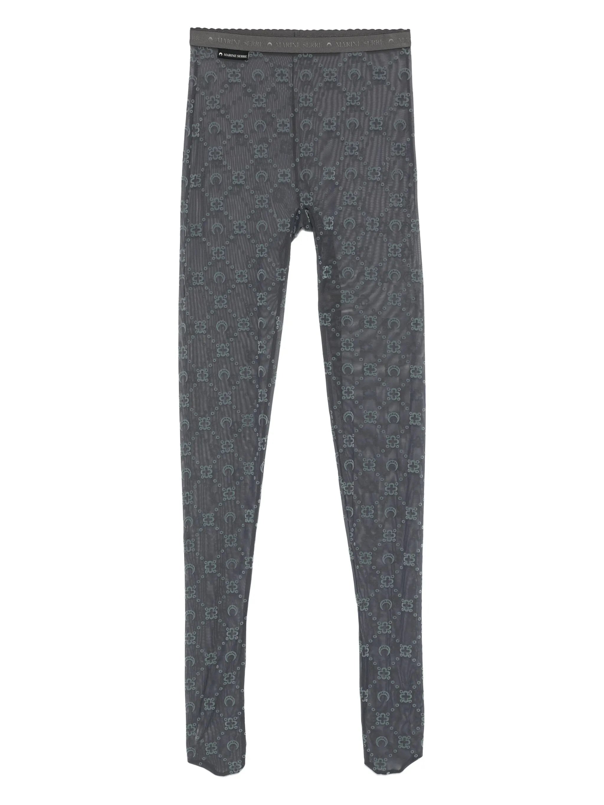 Moonogram-pattern tights