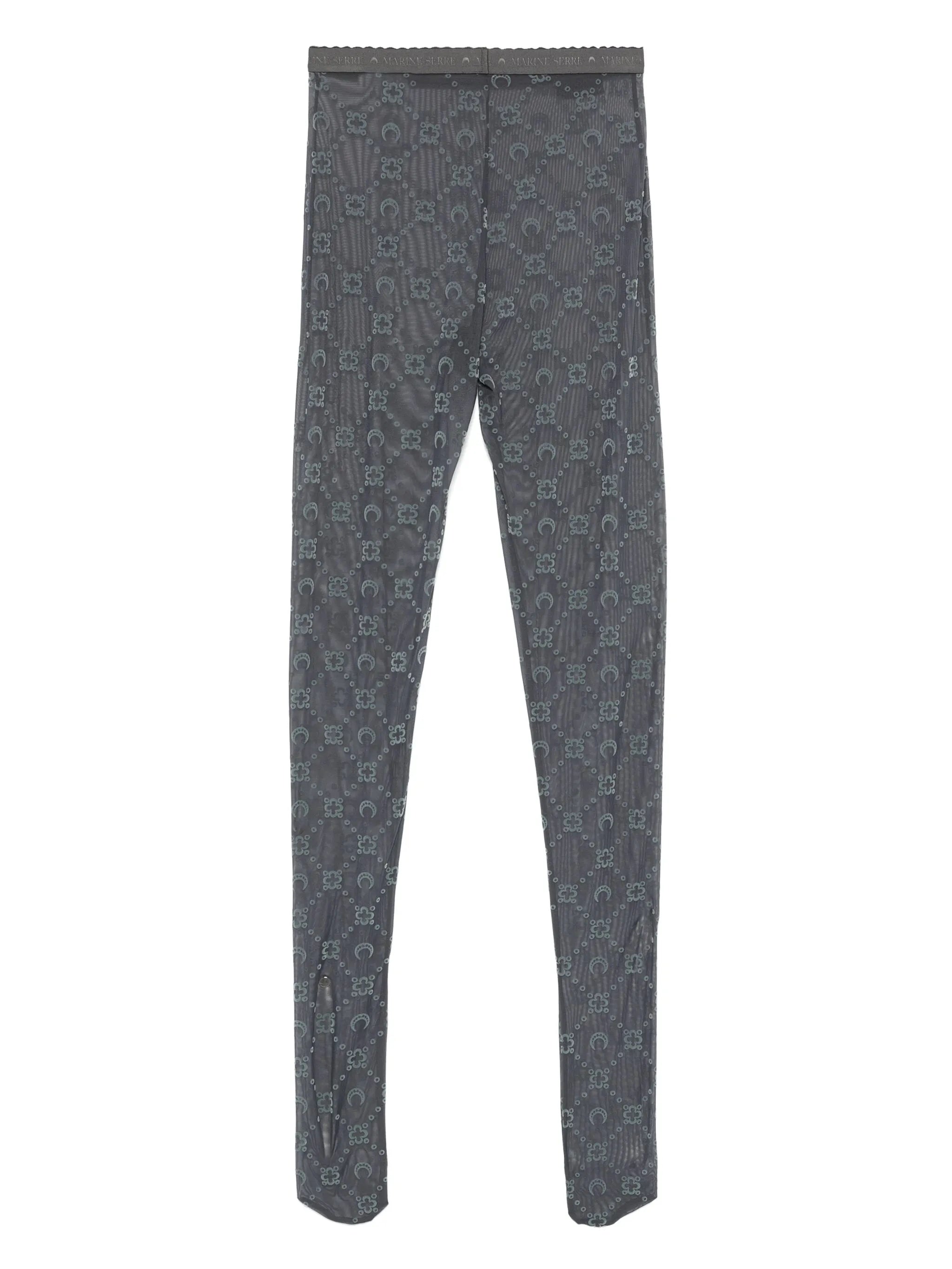 Moonogram-pattern tights
