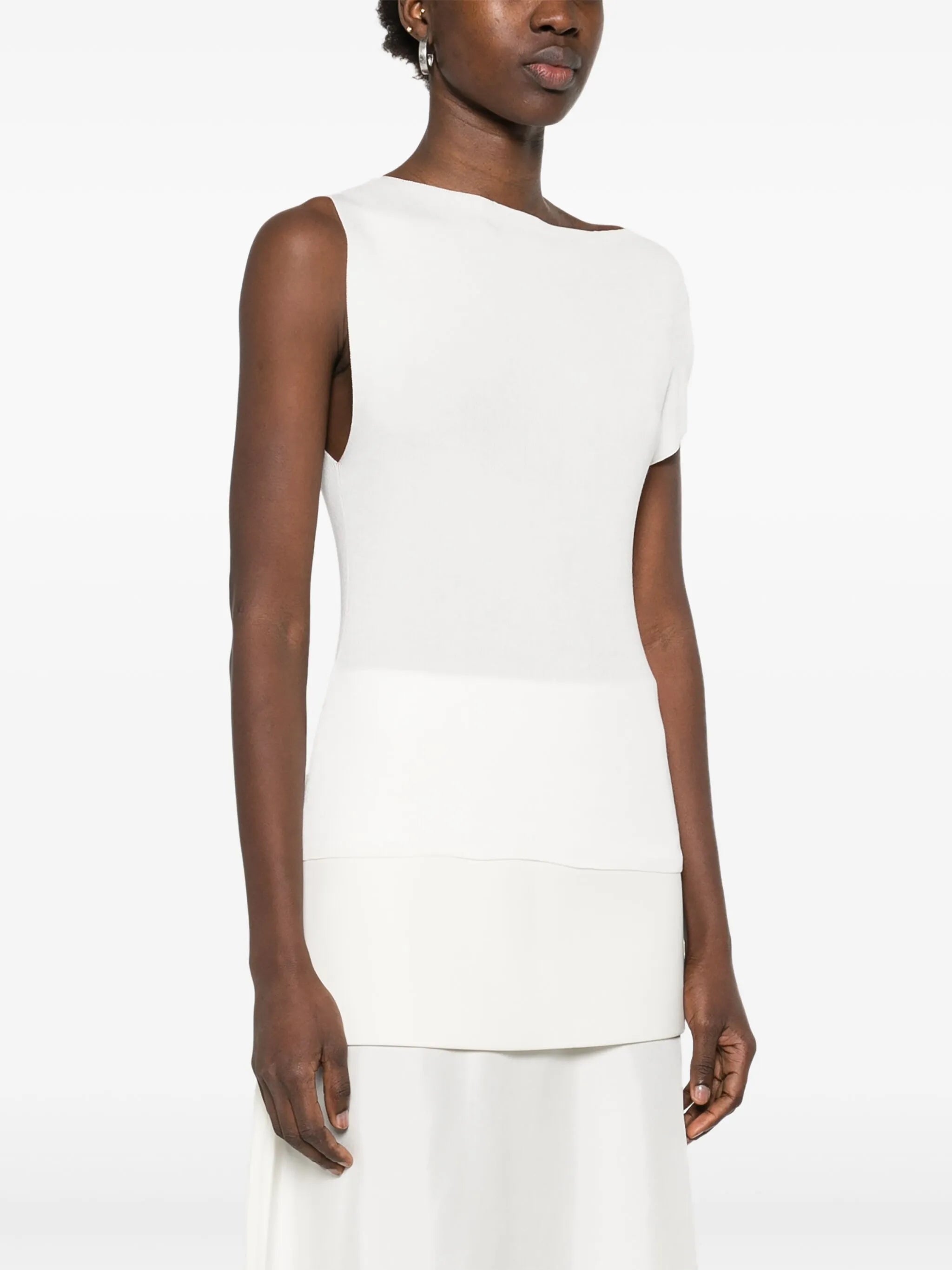 asymmetric-neck top
