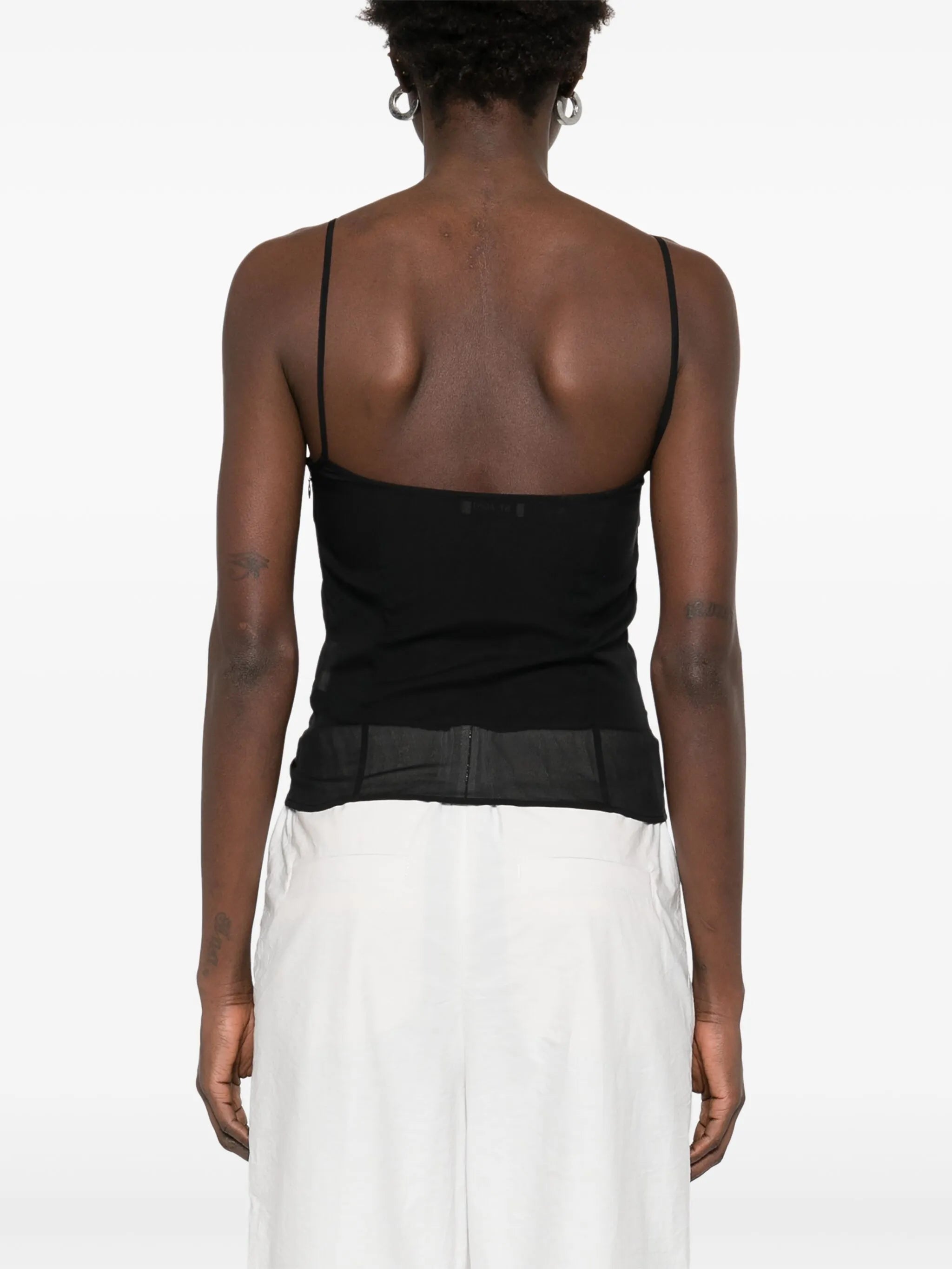 sweetheart-neck tank top