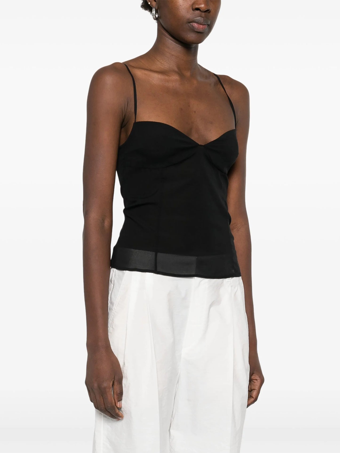 sweetheart-neck tank top