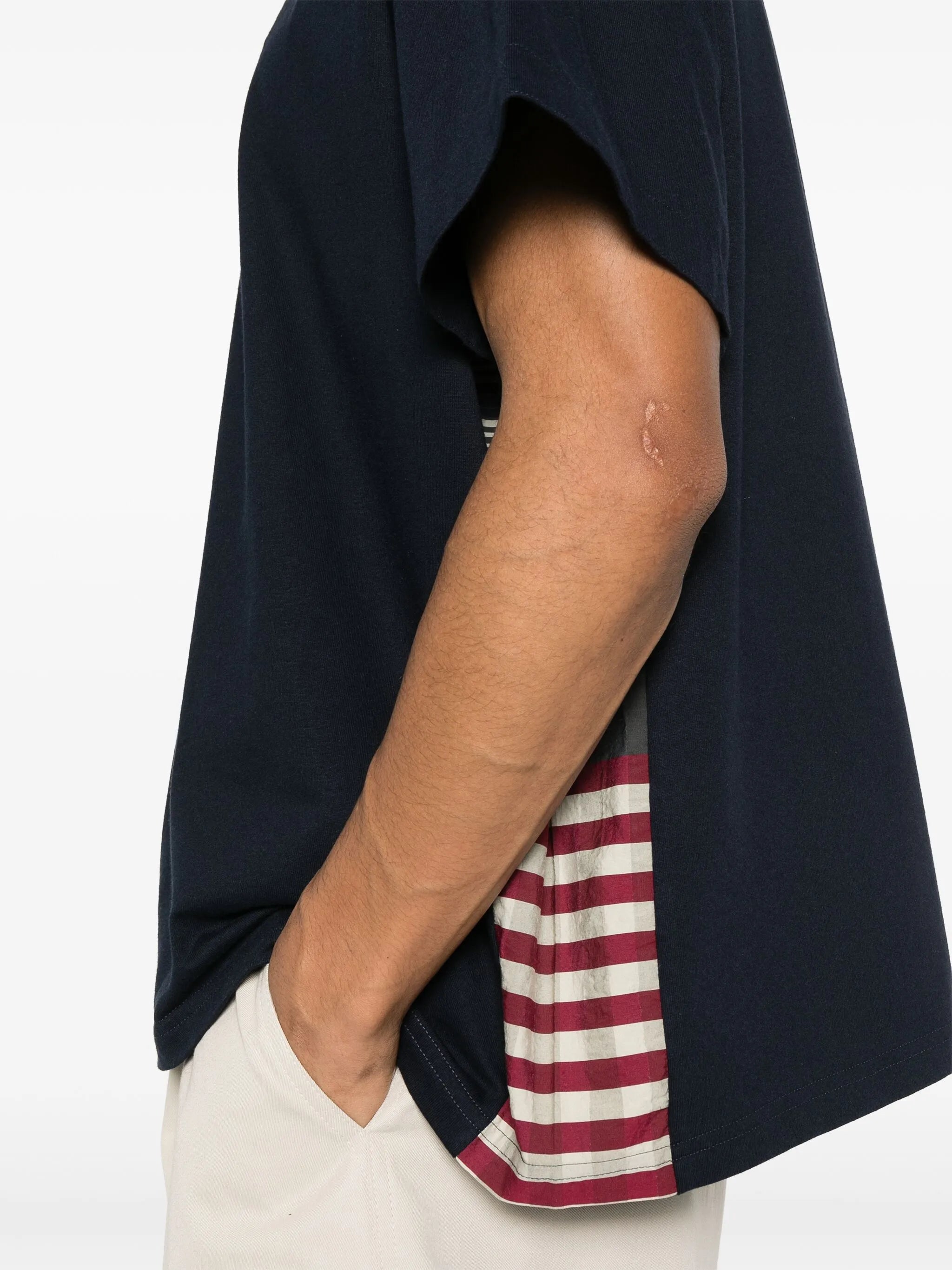 gingham cotton T-shirt