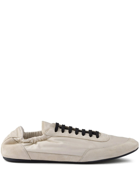 Collapse Re-Nylon suede sneakers