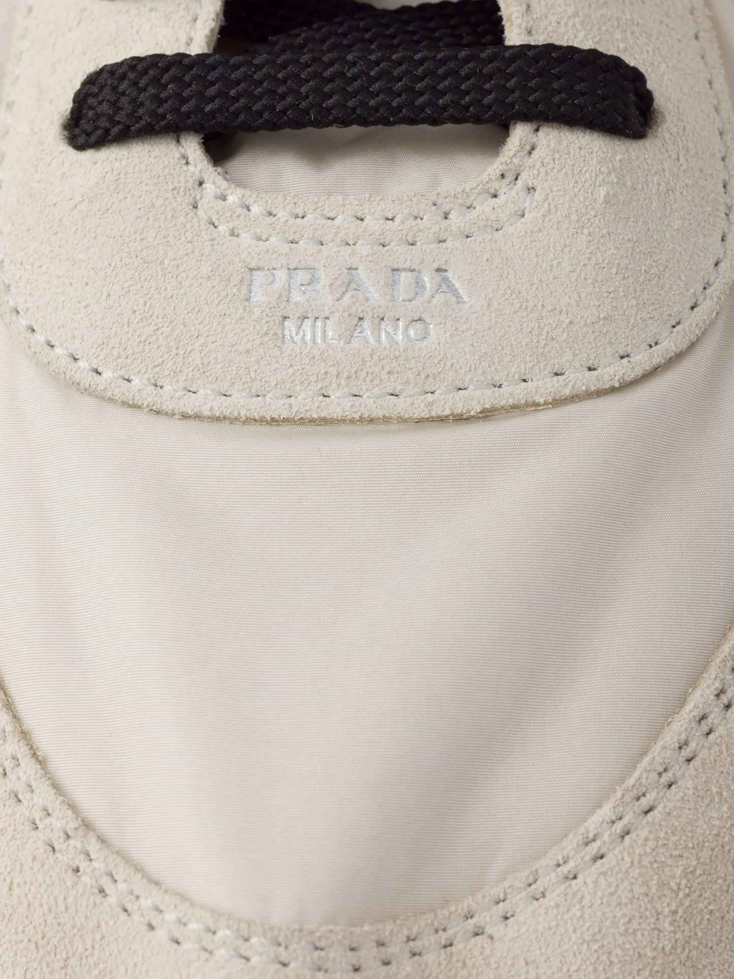 Collapse Re-Nylon suede sneakers