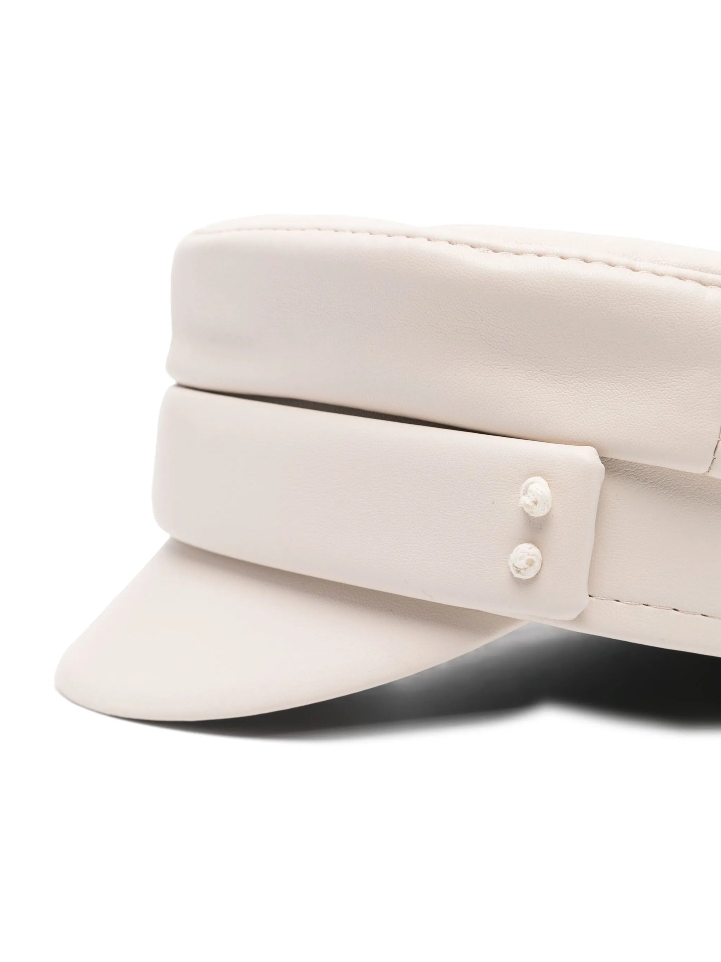faux-leather hat