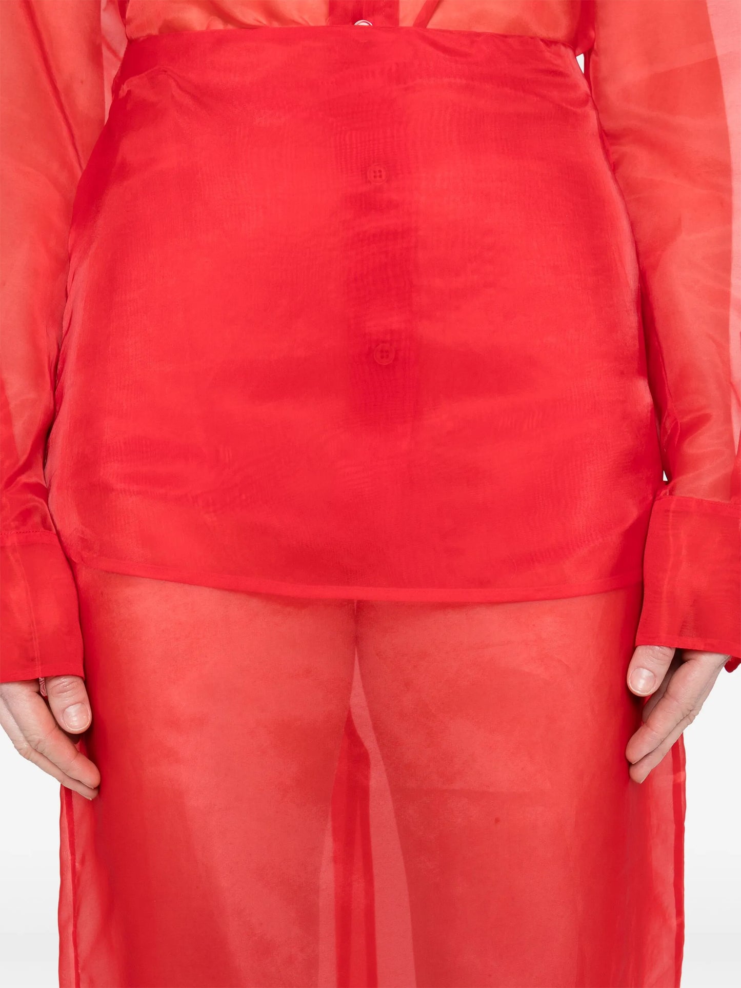 Peri sheer midi skirt