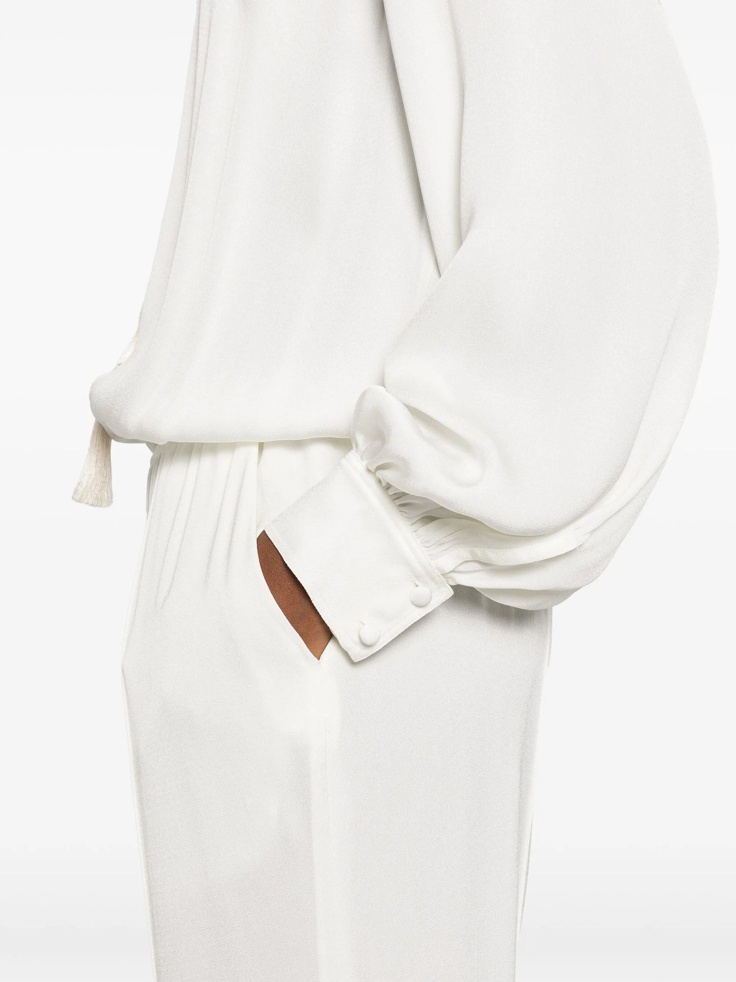 tie-neck jumpsuit