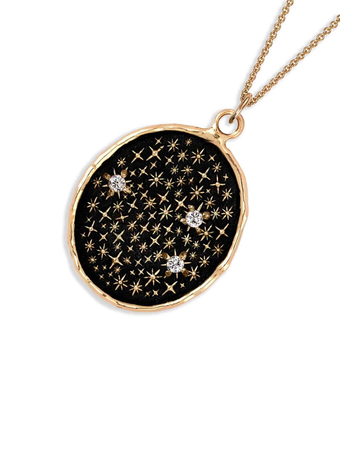 14CT yellow gold We Are Stardust Talisman diamond pendant necklace