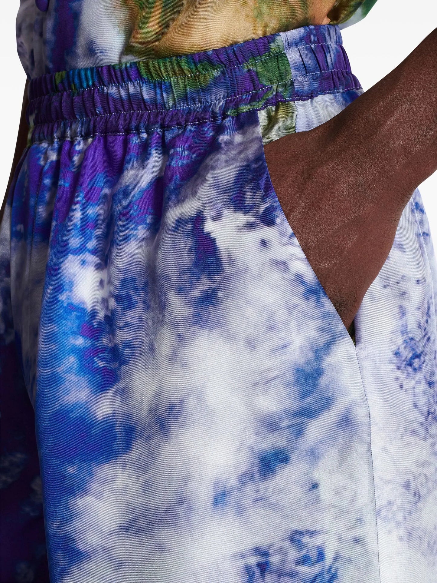 Earth-print shorts