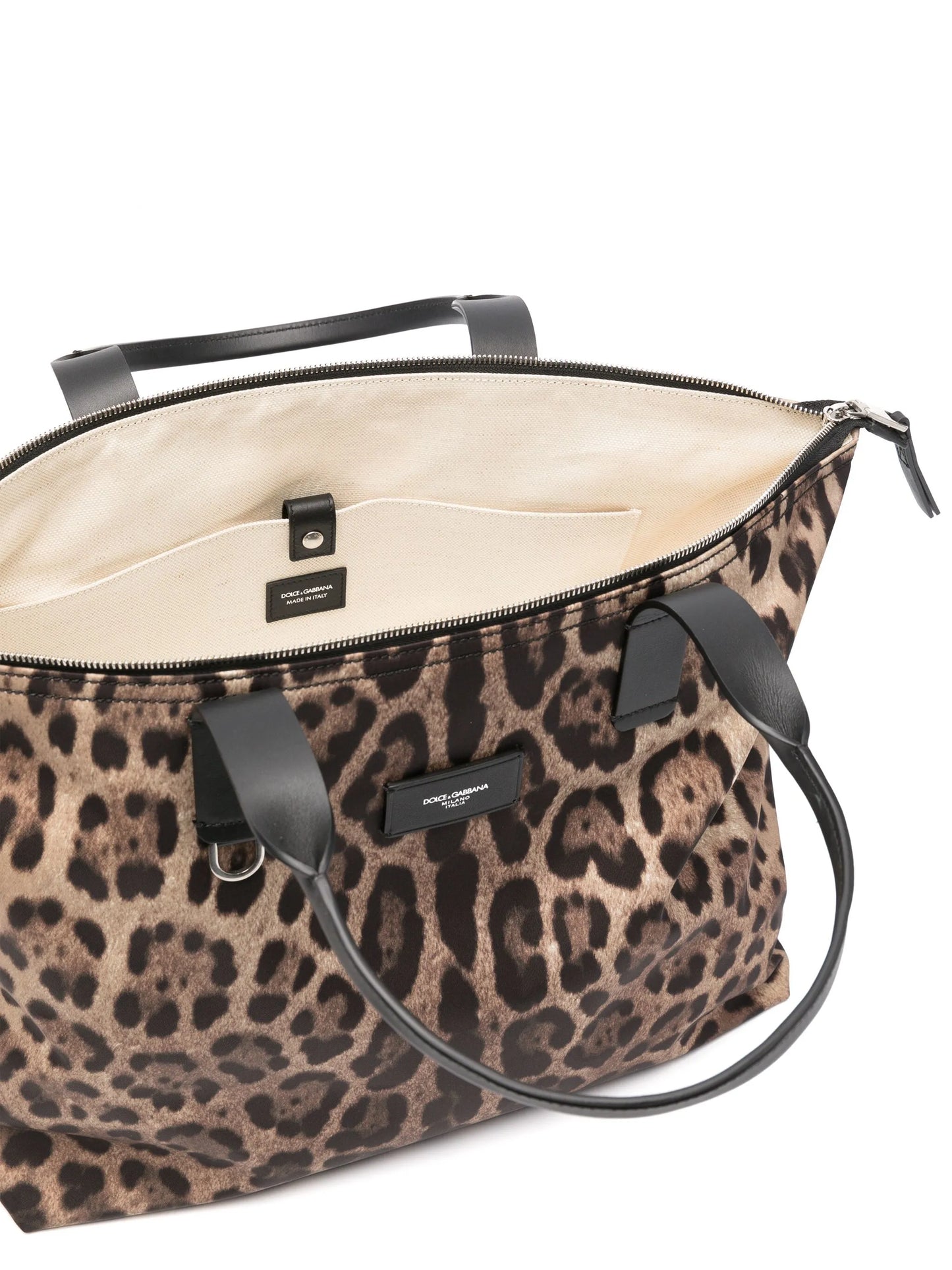 leopard-print tote bag