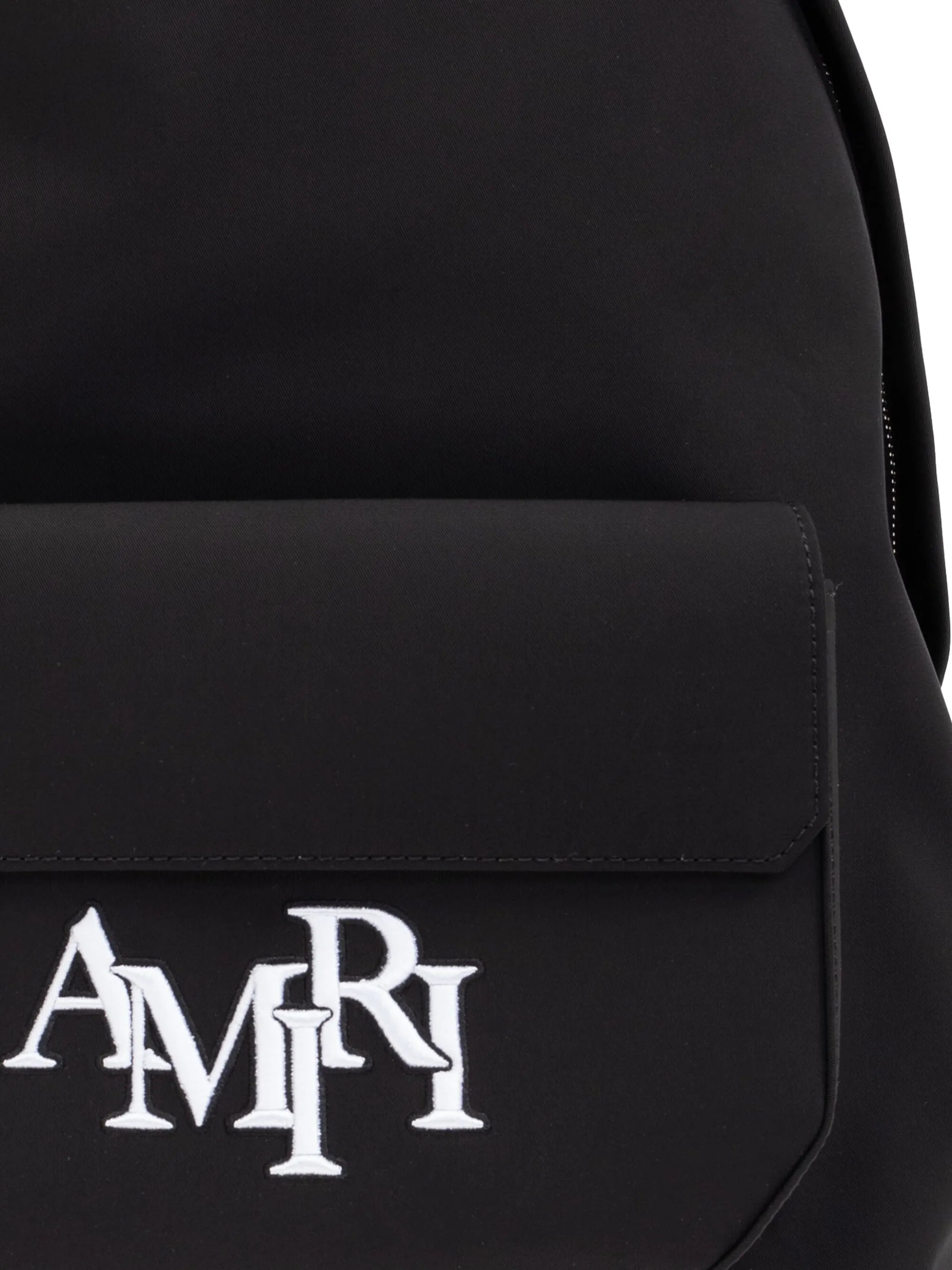 logo-embroidered backpack