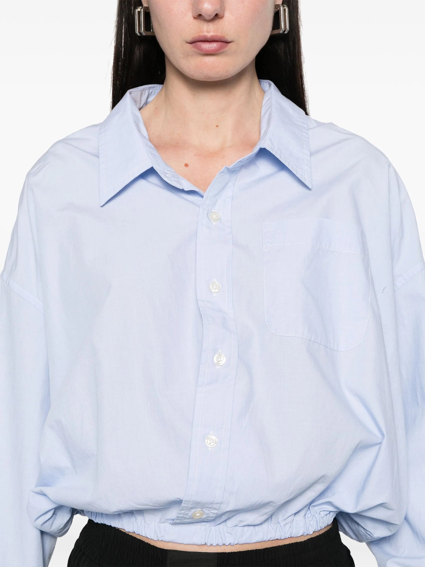 elasticated-hem blouse