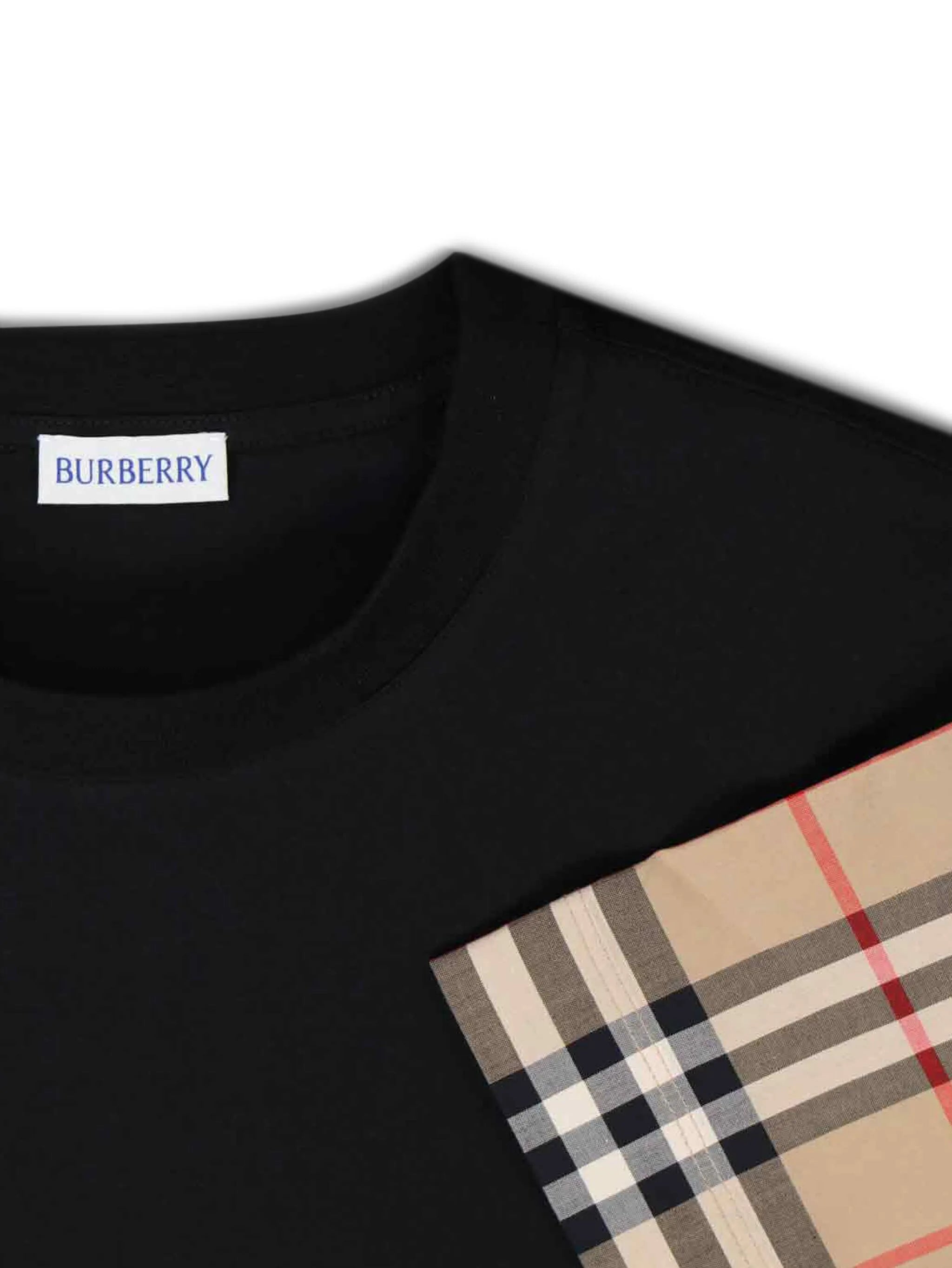 Vintage Check-sleeve T-shirt