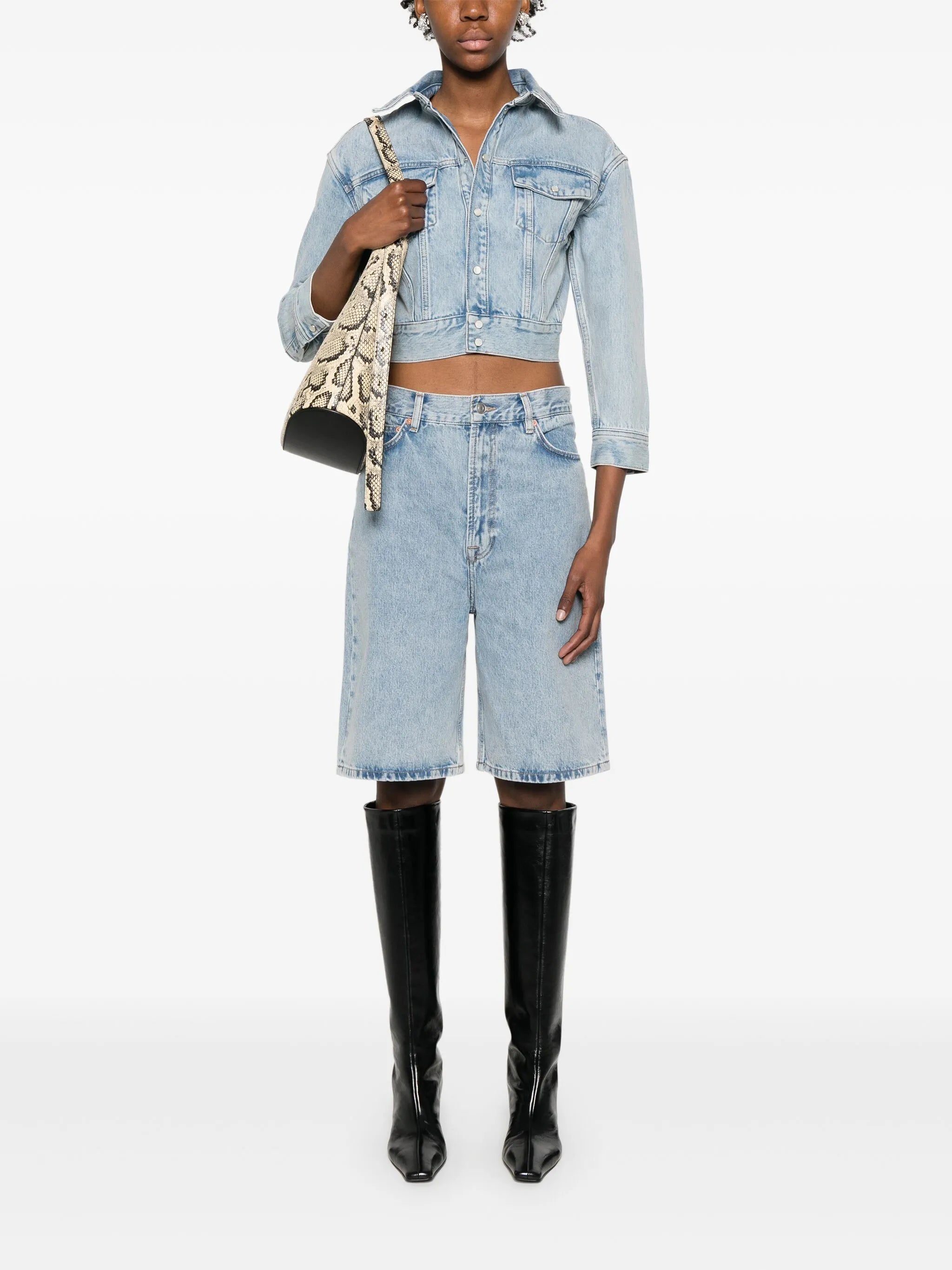 cropped denim jacket