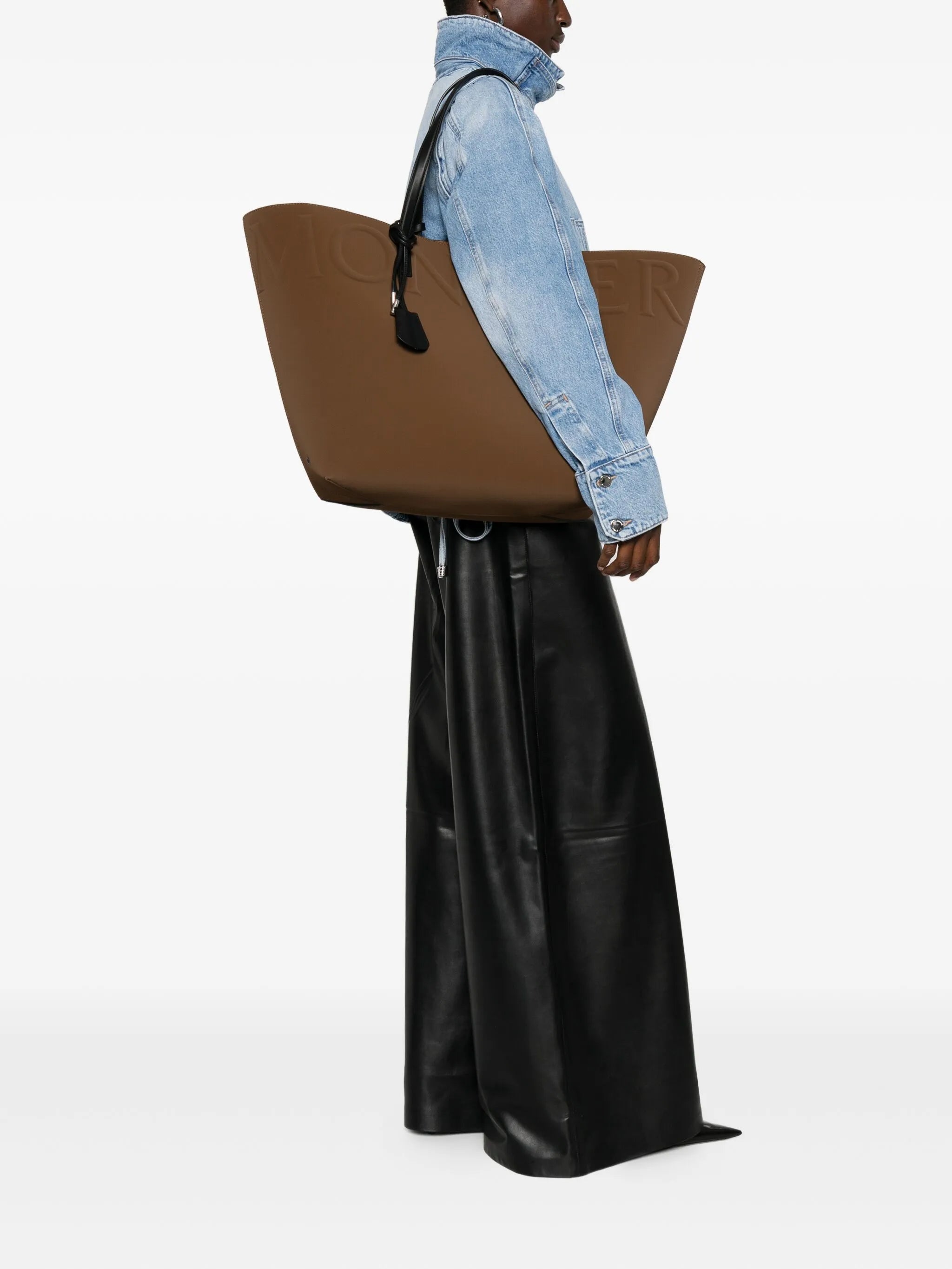 large leather tote bag