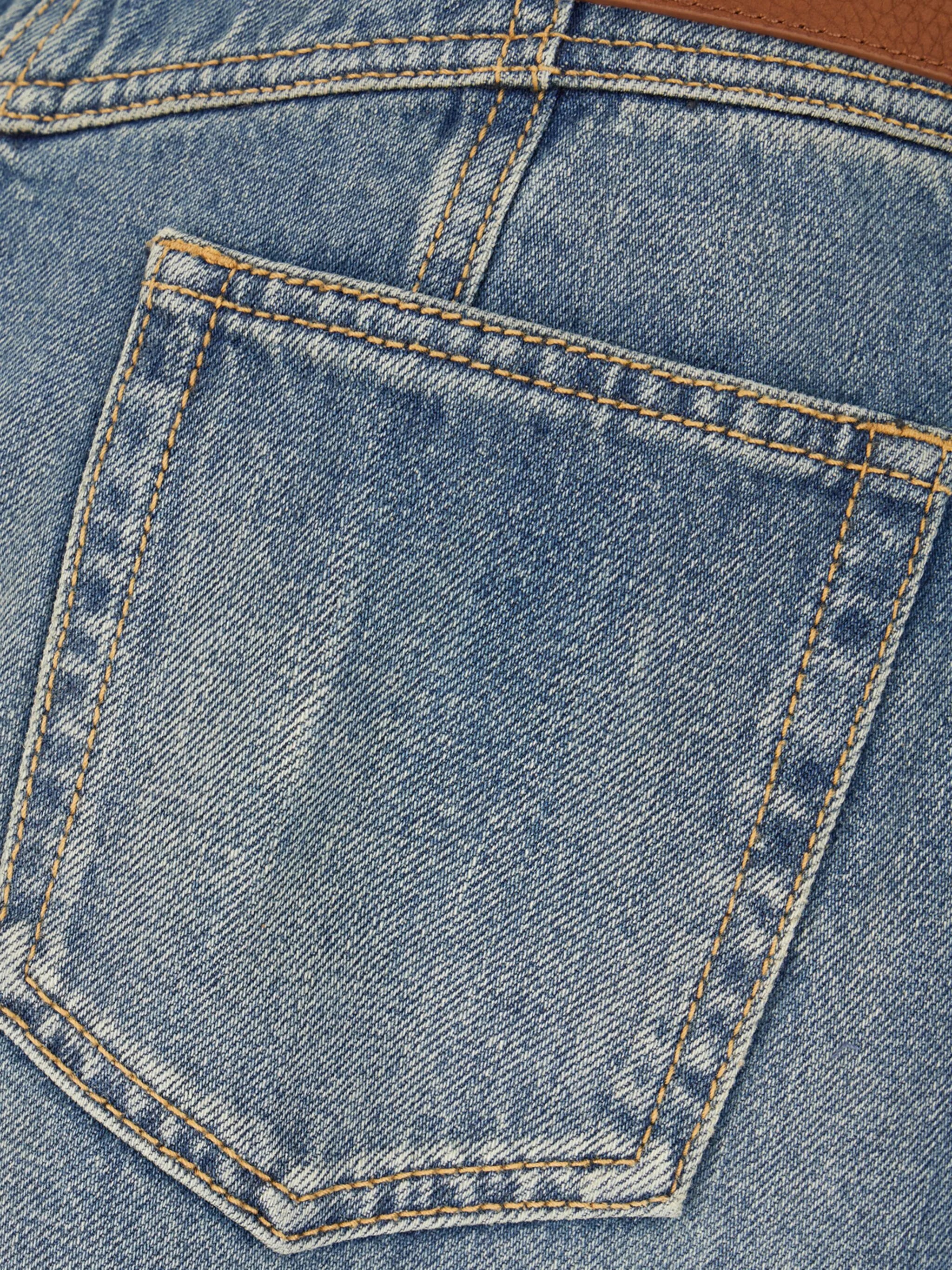 denim midi skirt