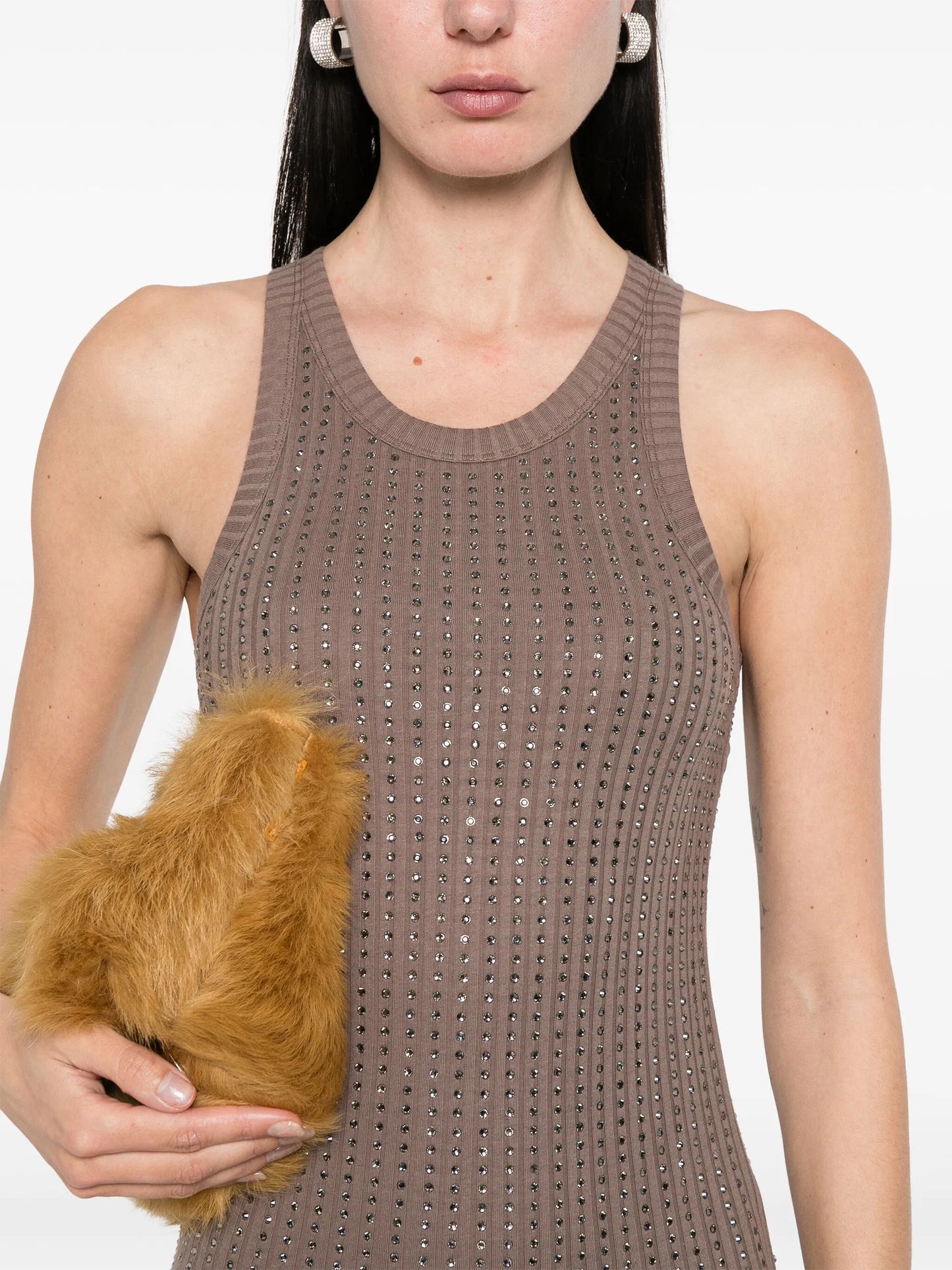 crystal-embellished mini dress