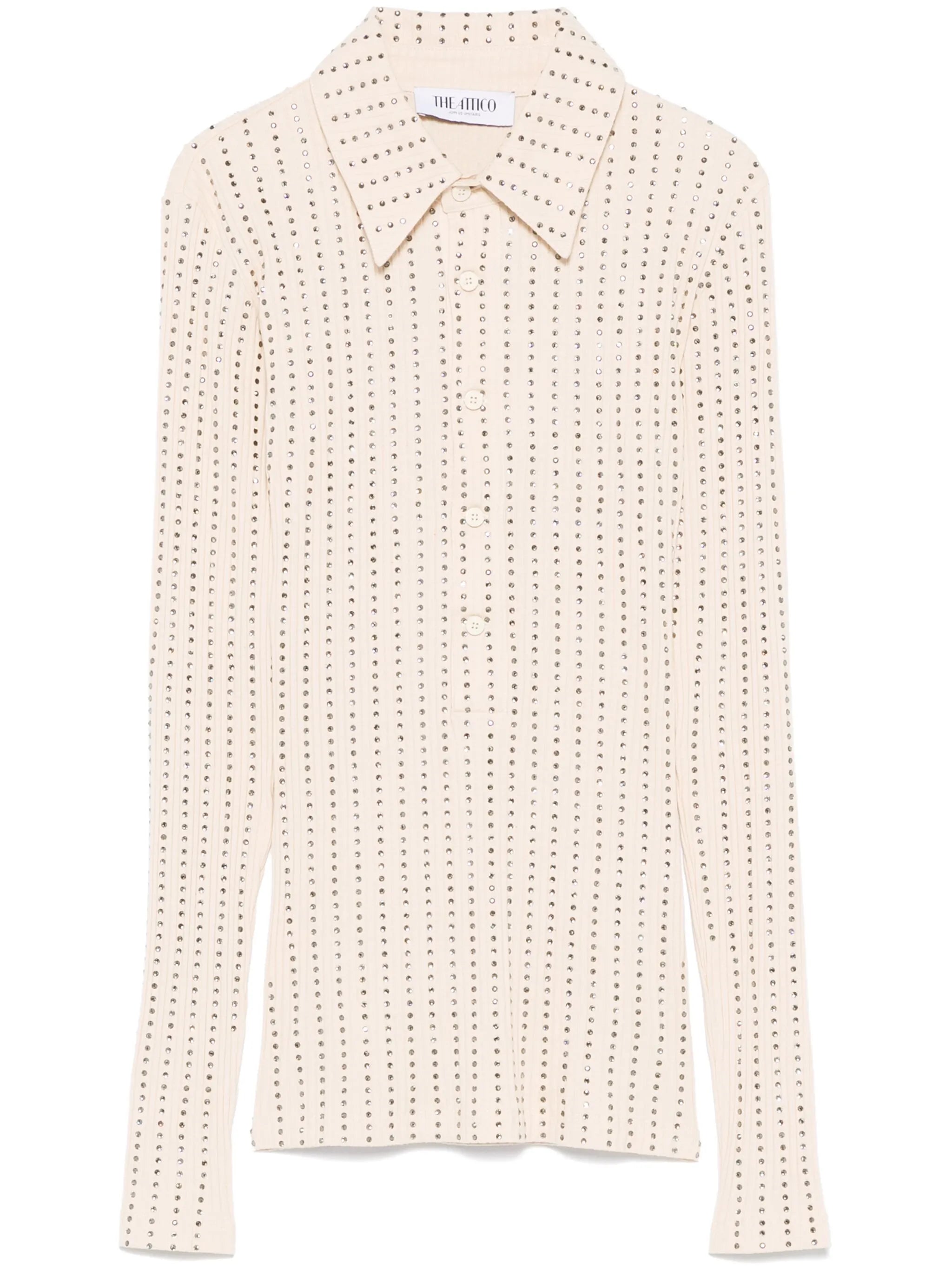 rhinestone-embellished polo shirt
