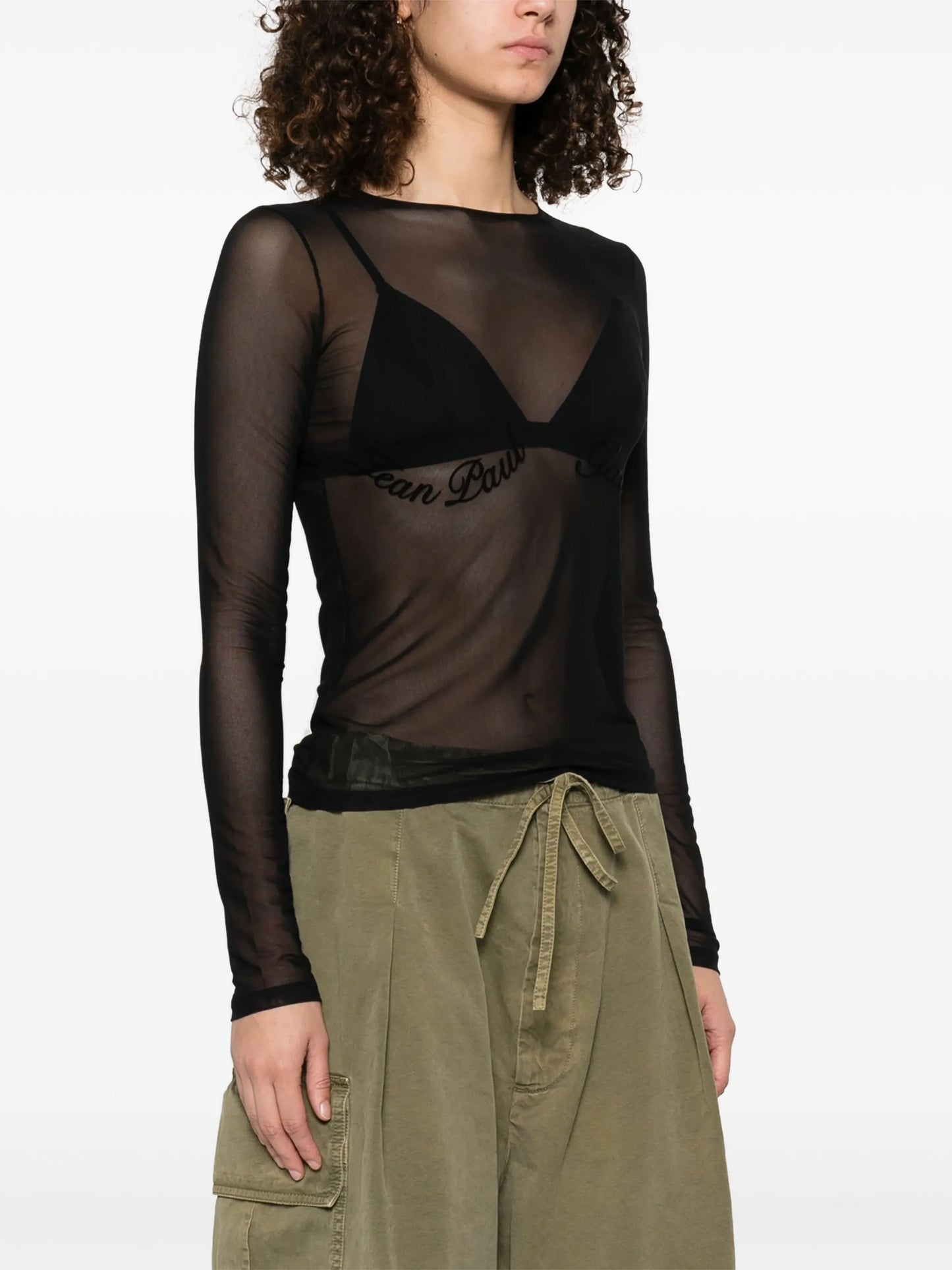 flocked-logo T-shirt