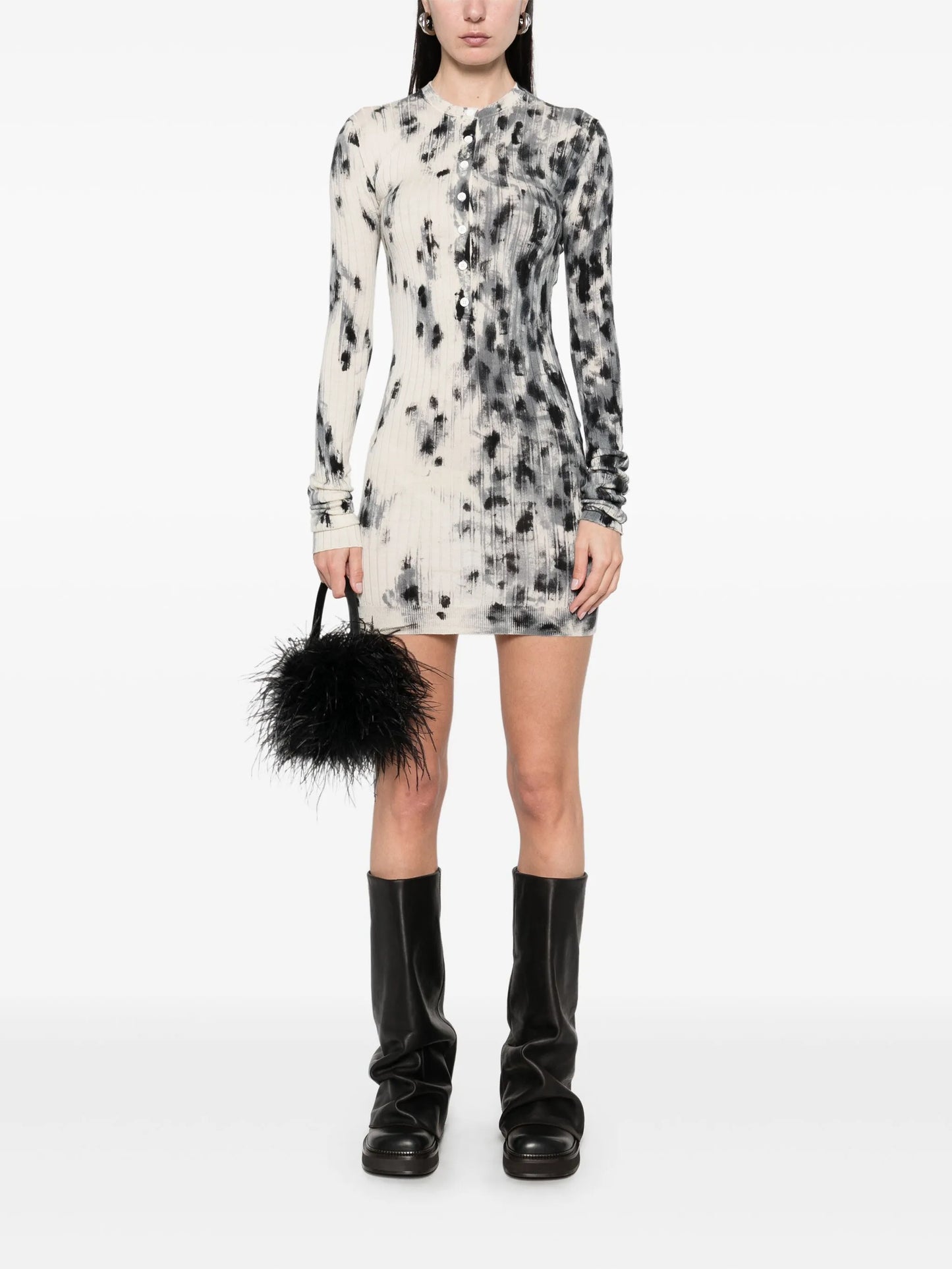 abstract-print mini dress