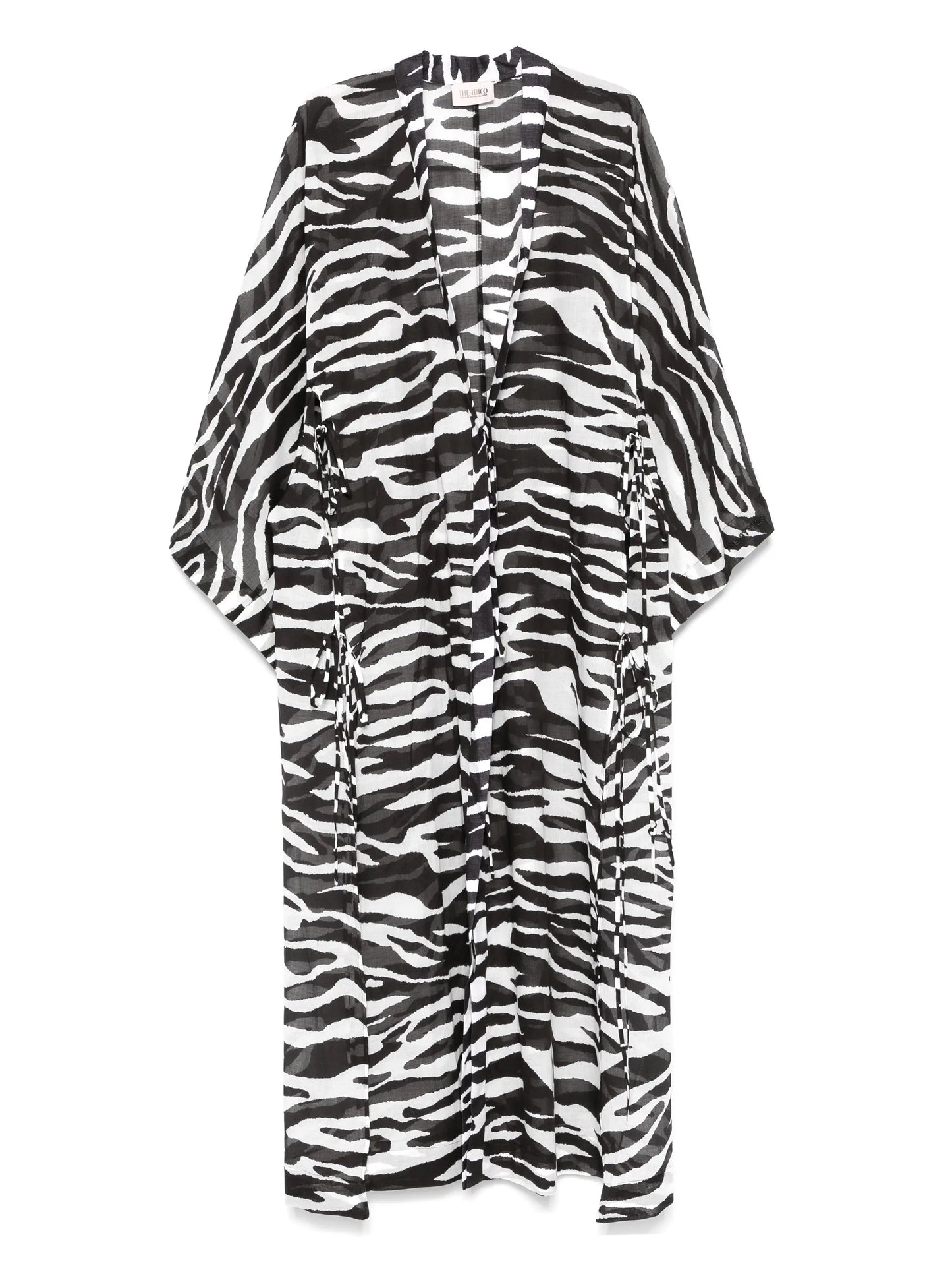 zebra-print beach cover-up
