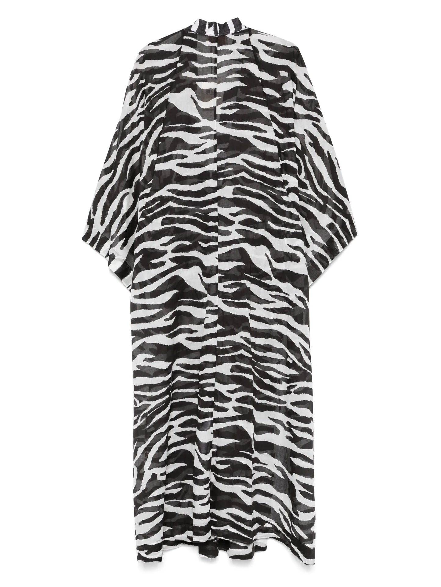 zebra-print beach cover-up