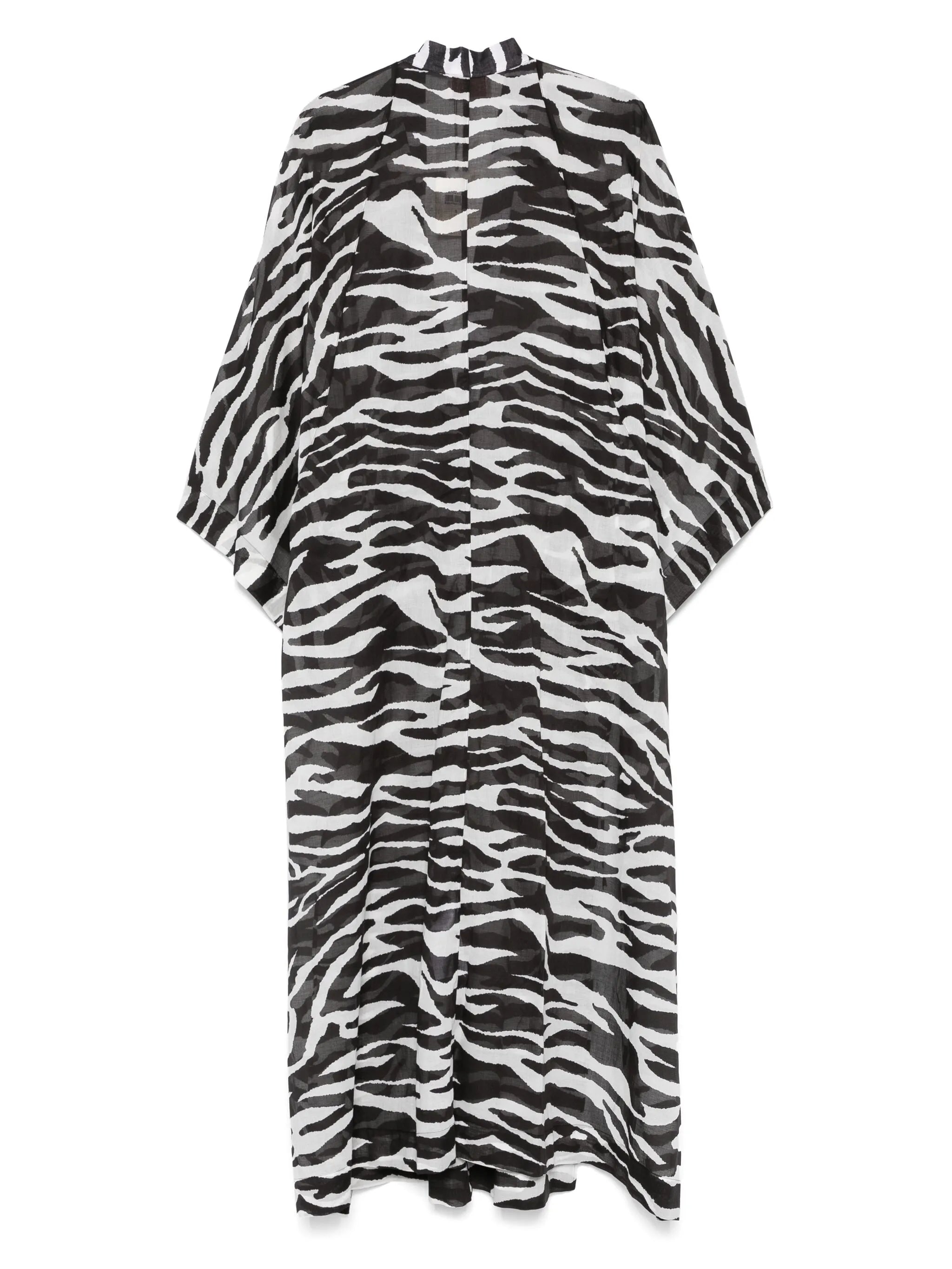 zebra-print beach cover-up
