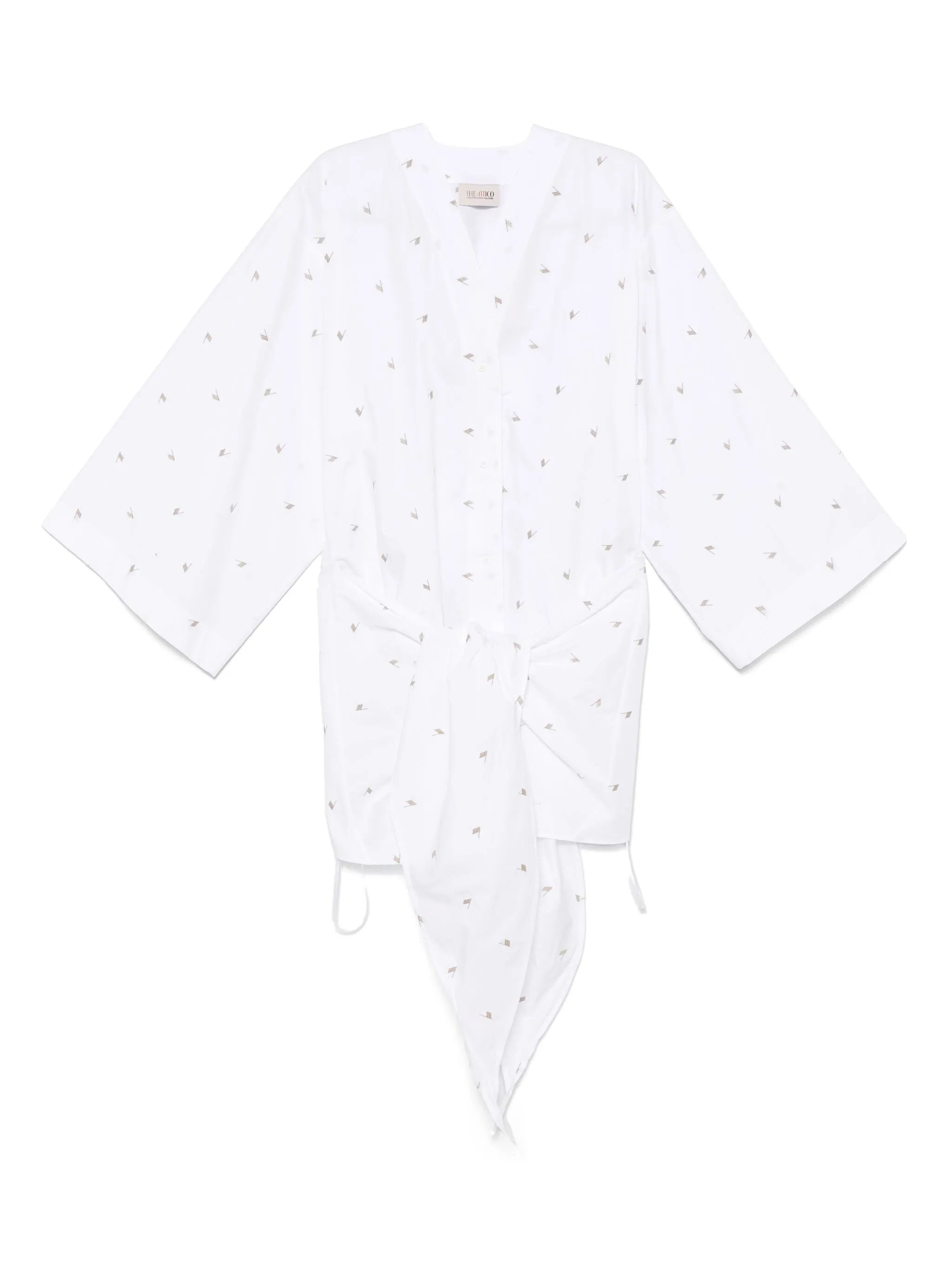 logo-embroidered mini dress