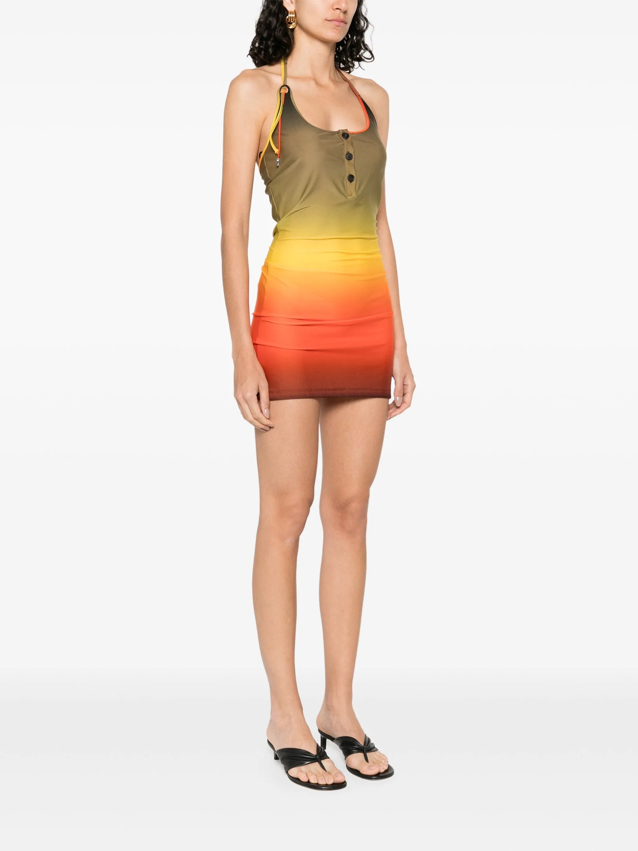 halterneck mini dress
