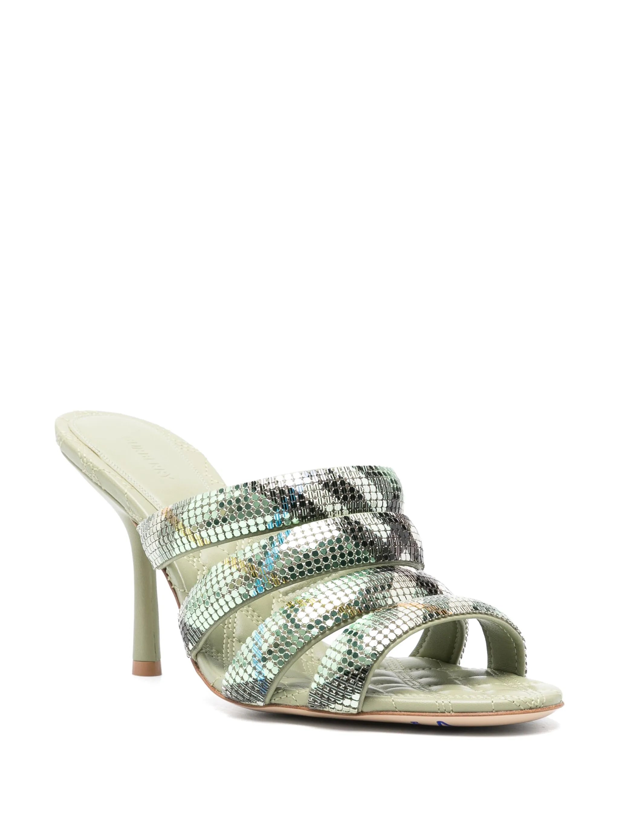 100mm check mesh sandals