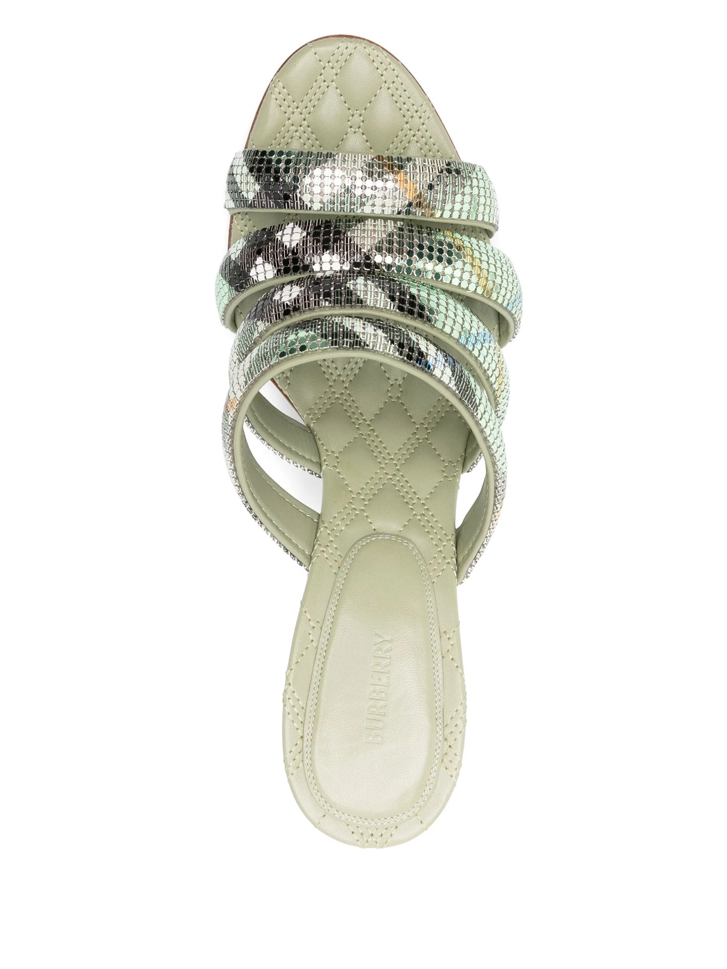 100mm check mesh sandals