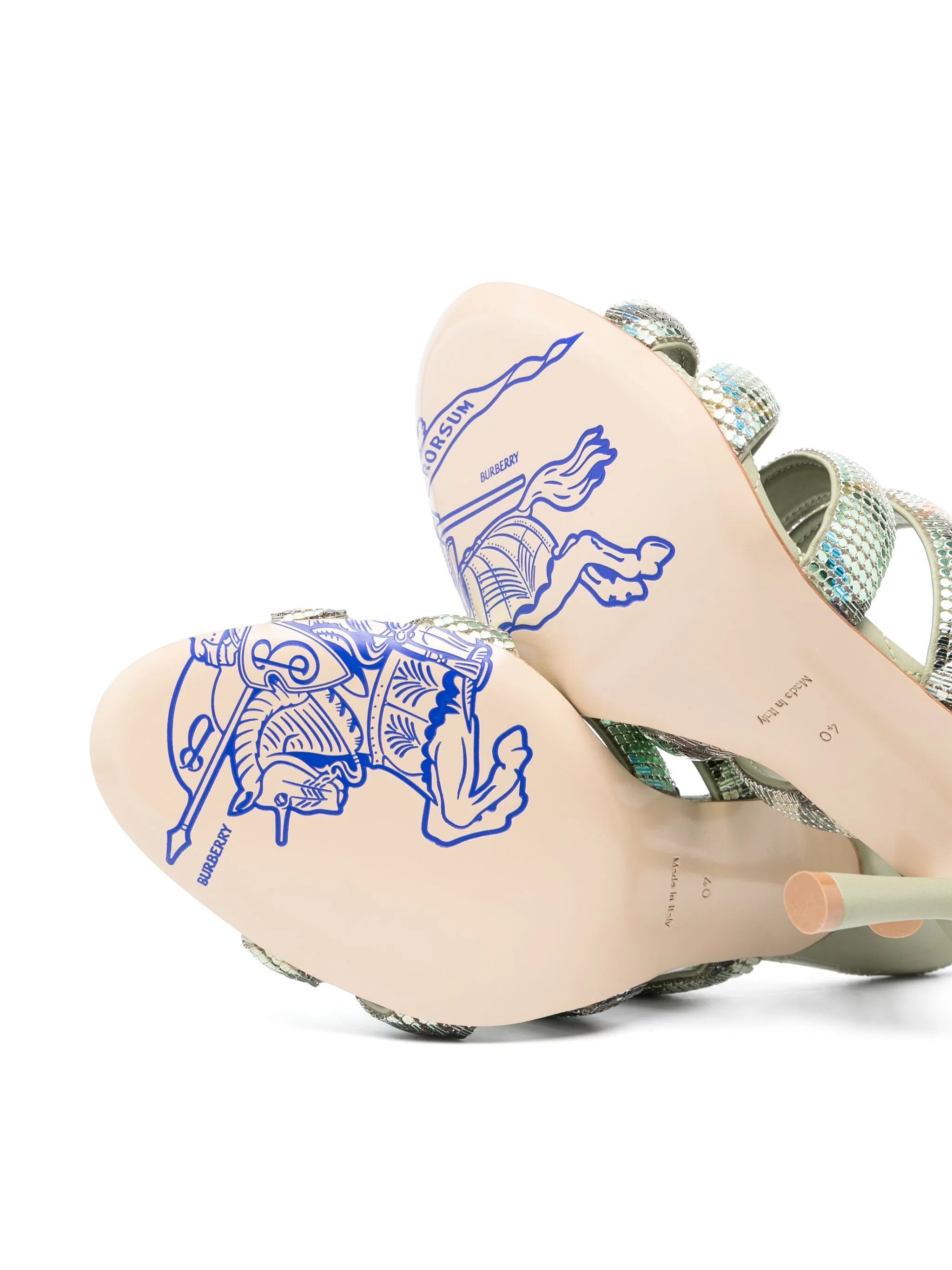 100mm check mesh sandals