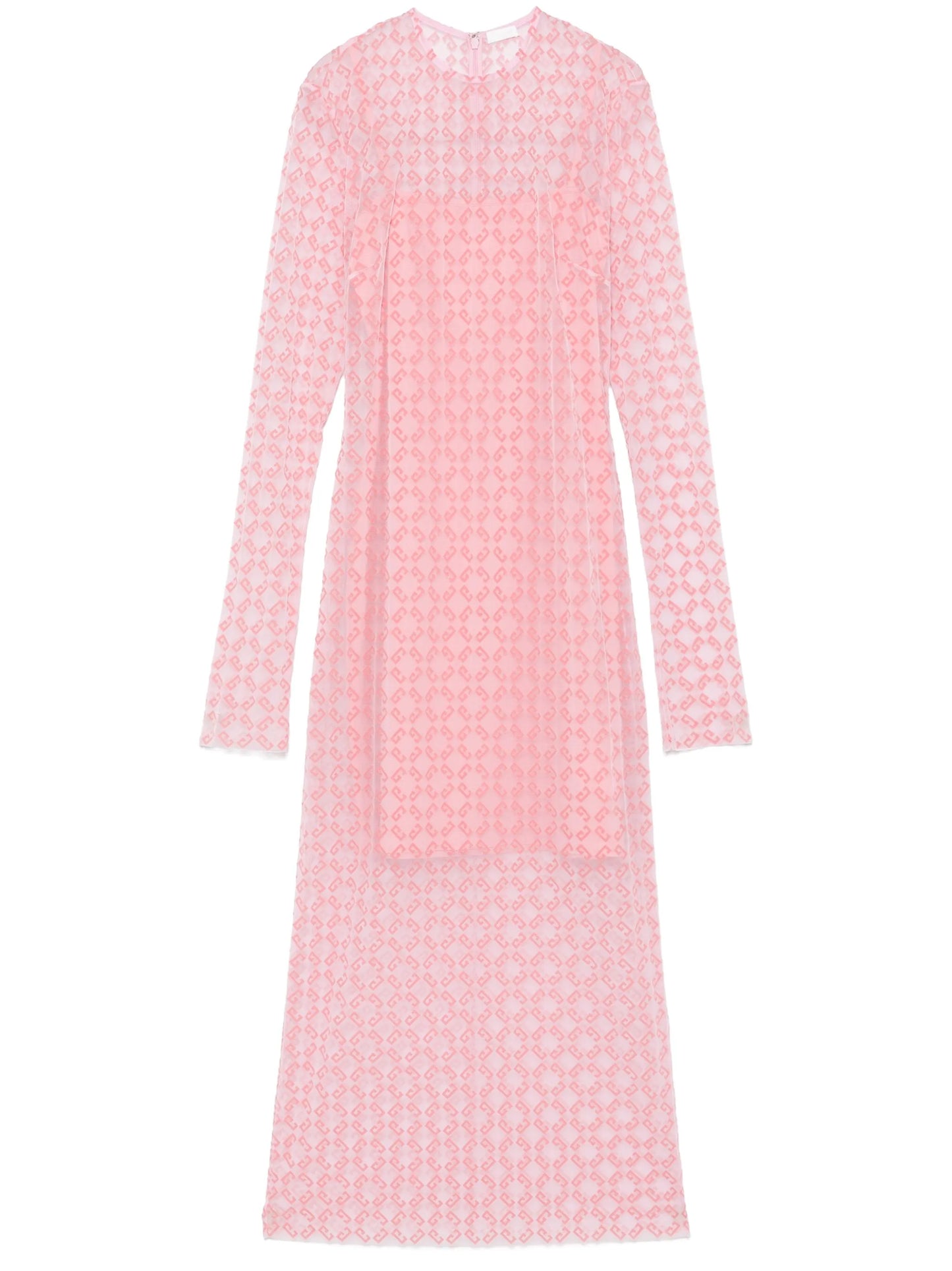 flocked-logo midi dress