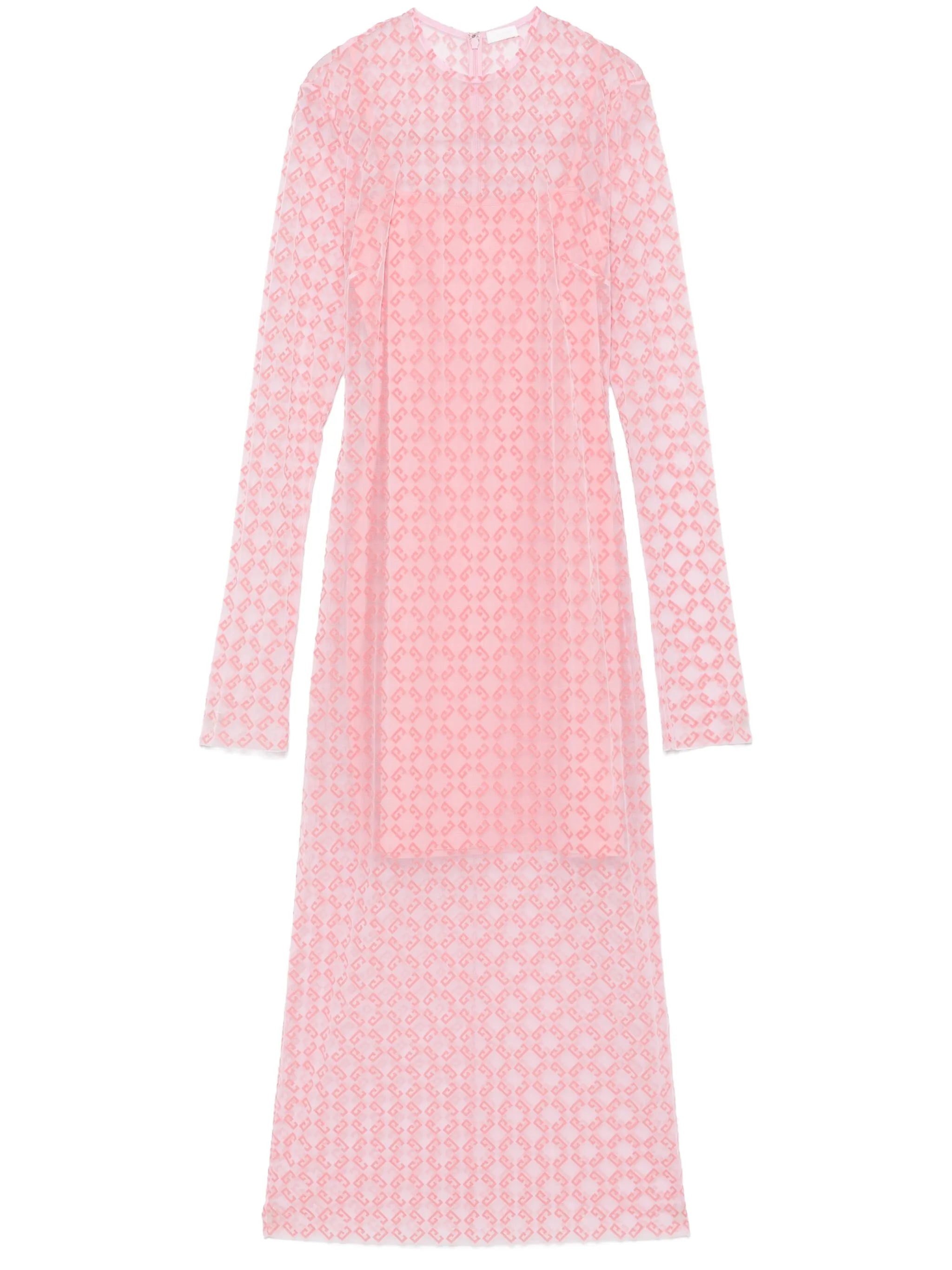 flocked-logo midi dress