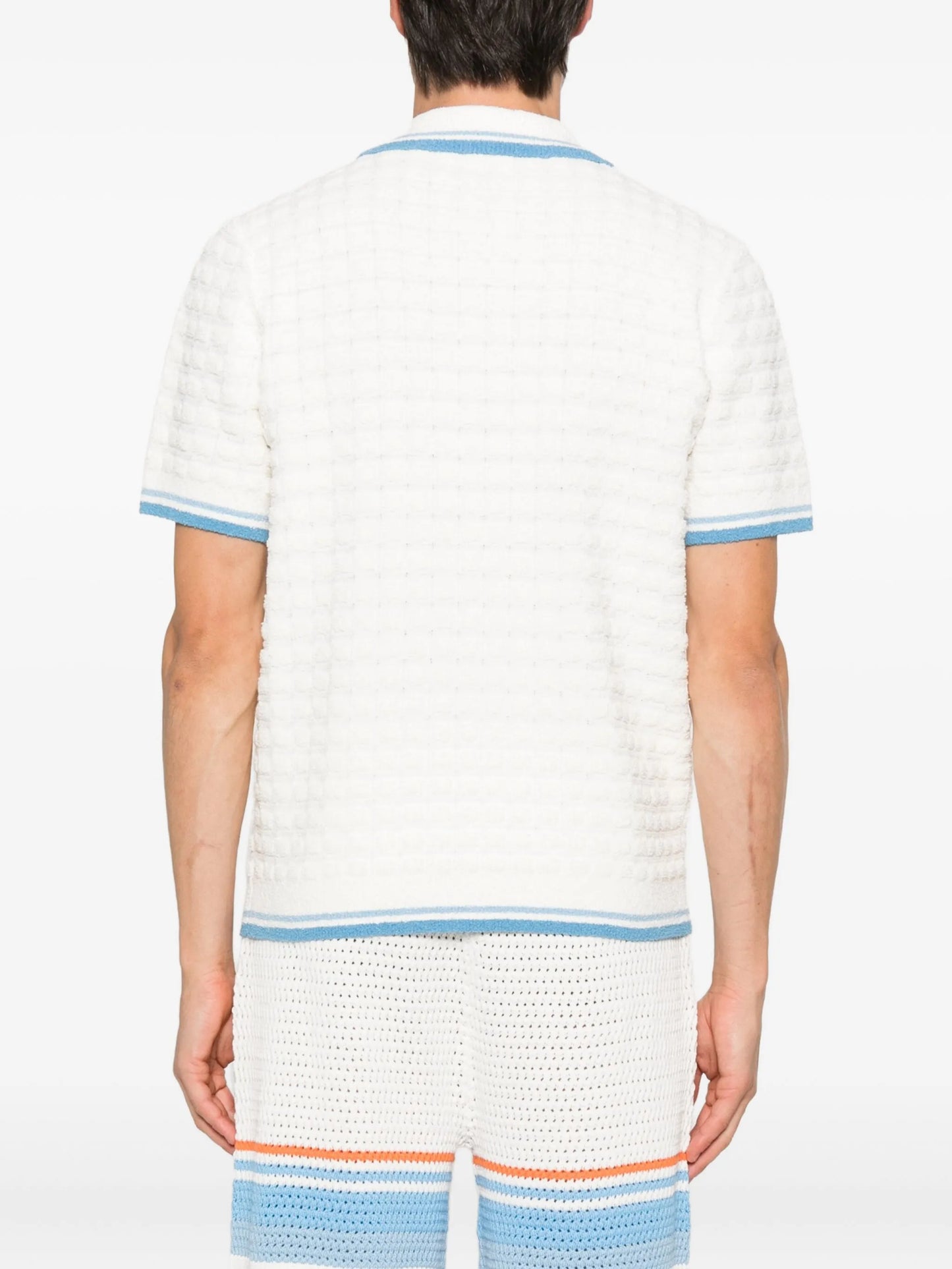 stripe-trim polo shirt