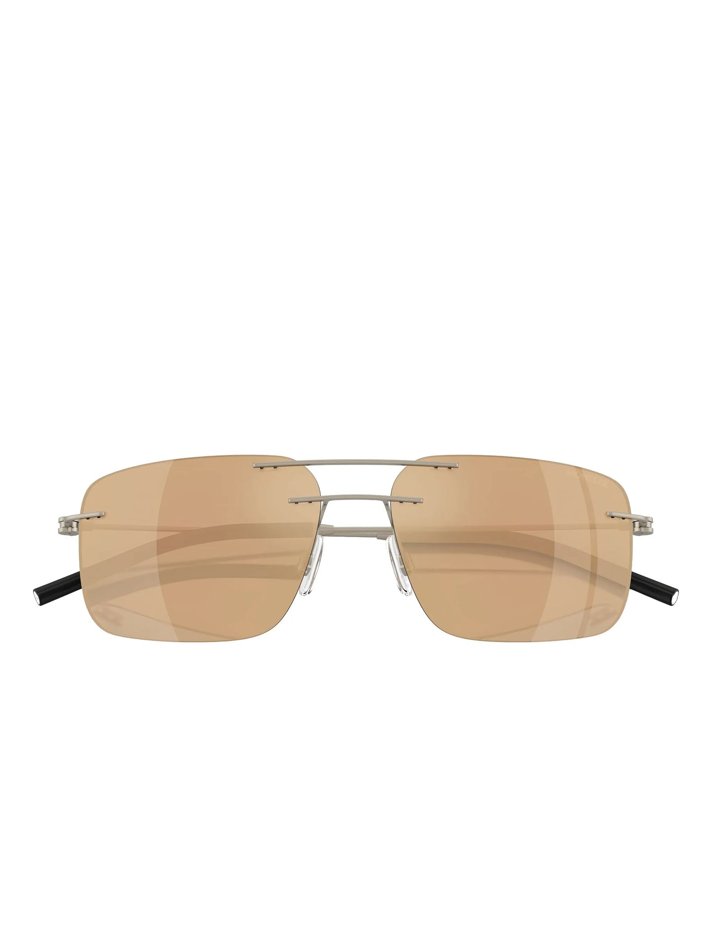 Doppler rimless rectangle-frame sunglasses