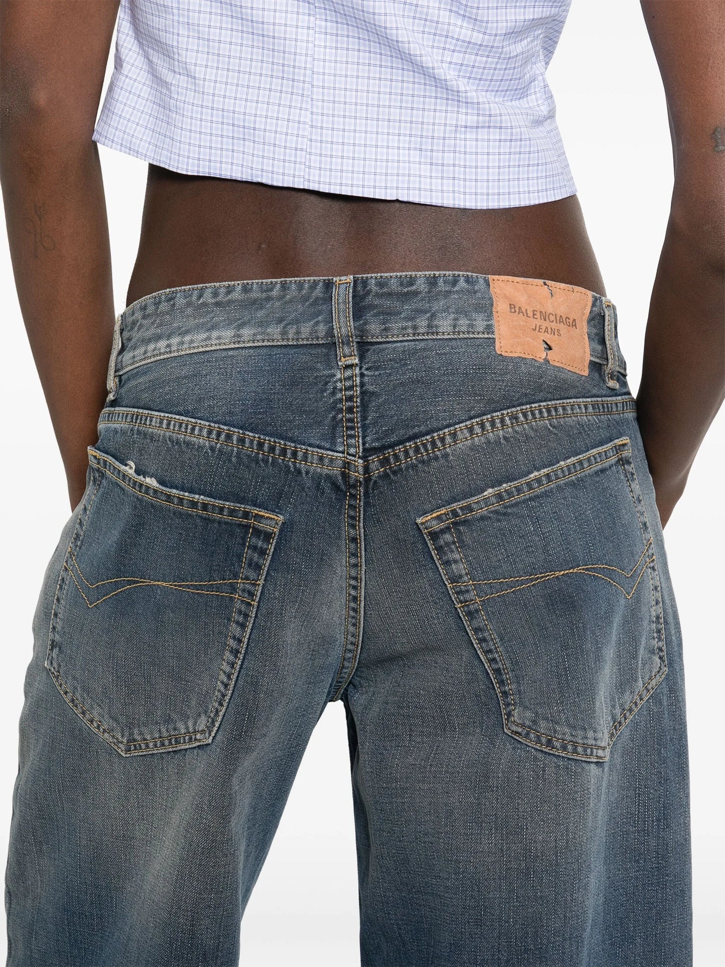 logo-patch jeans