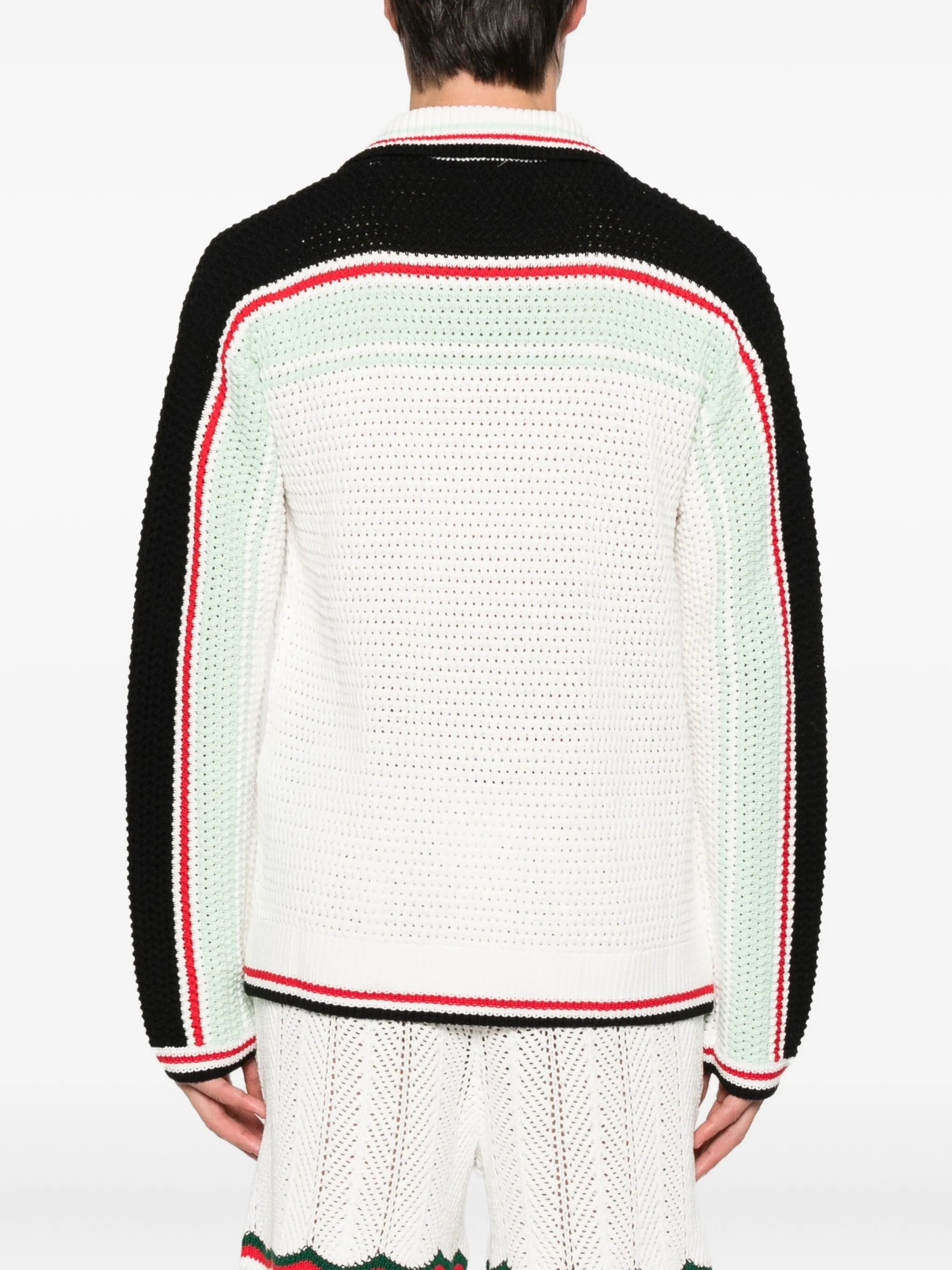 stripe-detail cardigan
