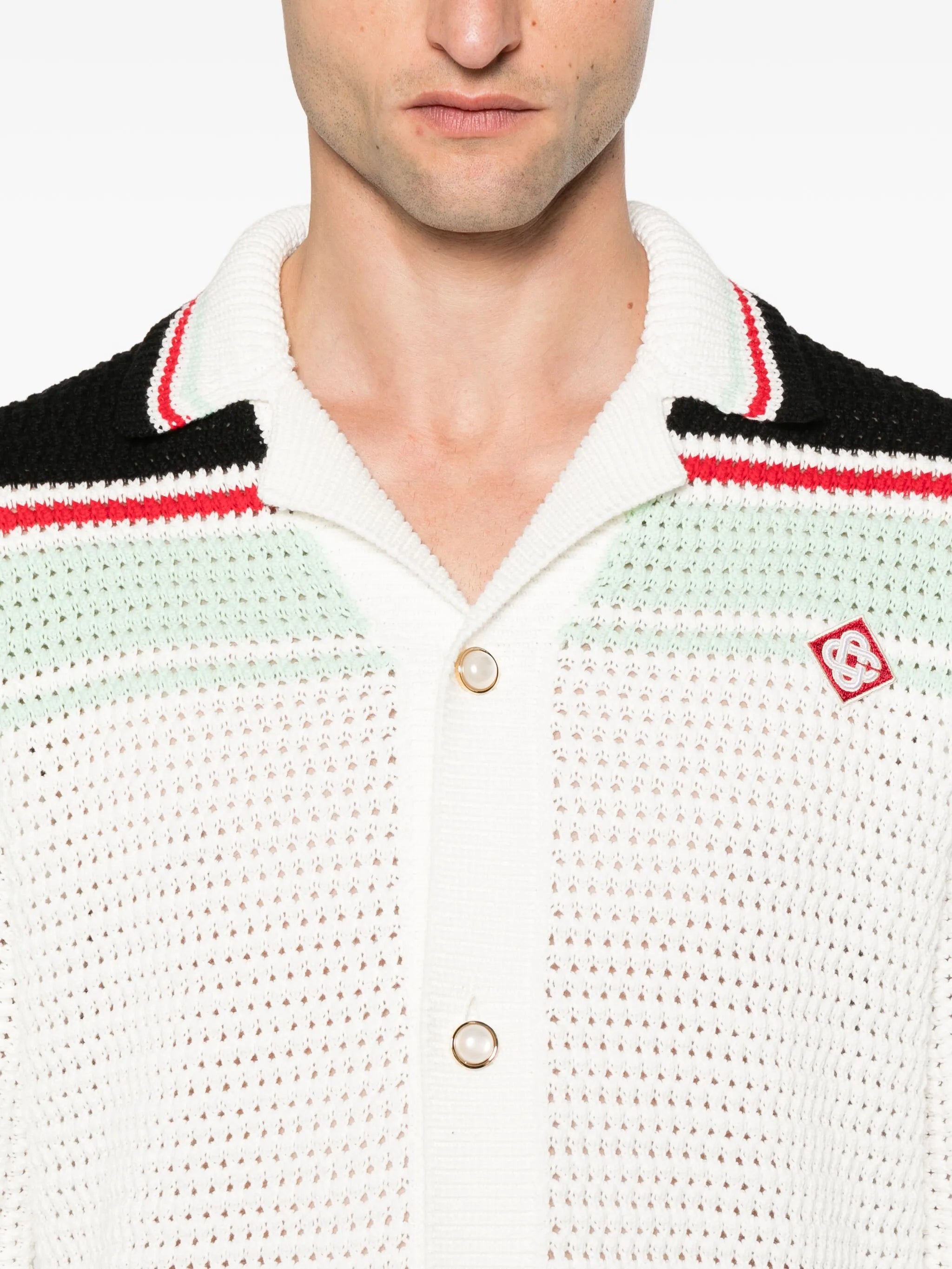 stripe-detail cardigan