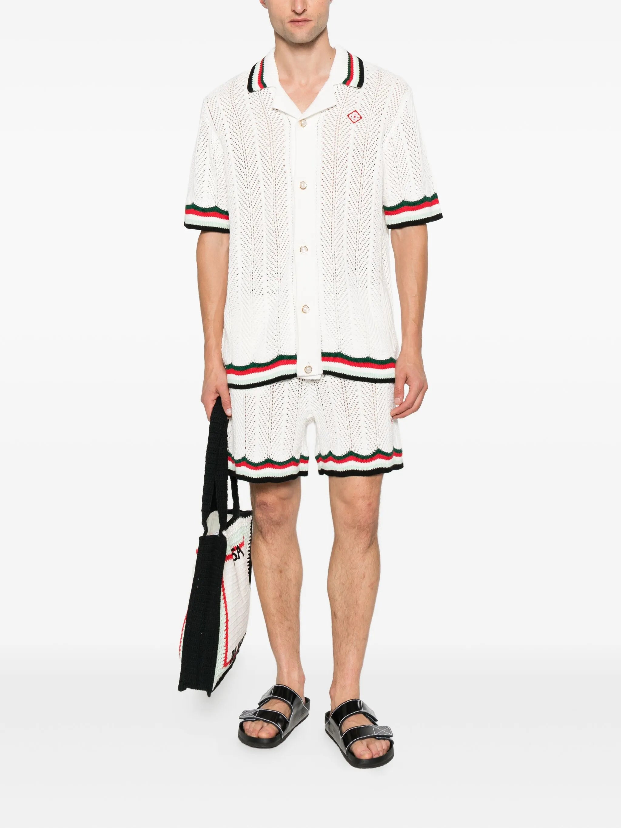 logo-embroidered shirt