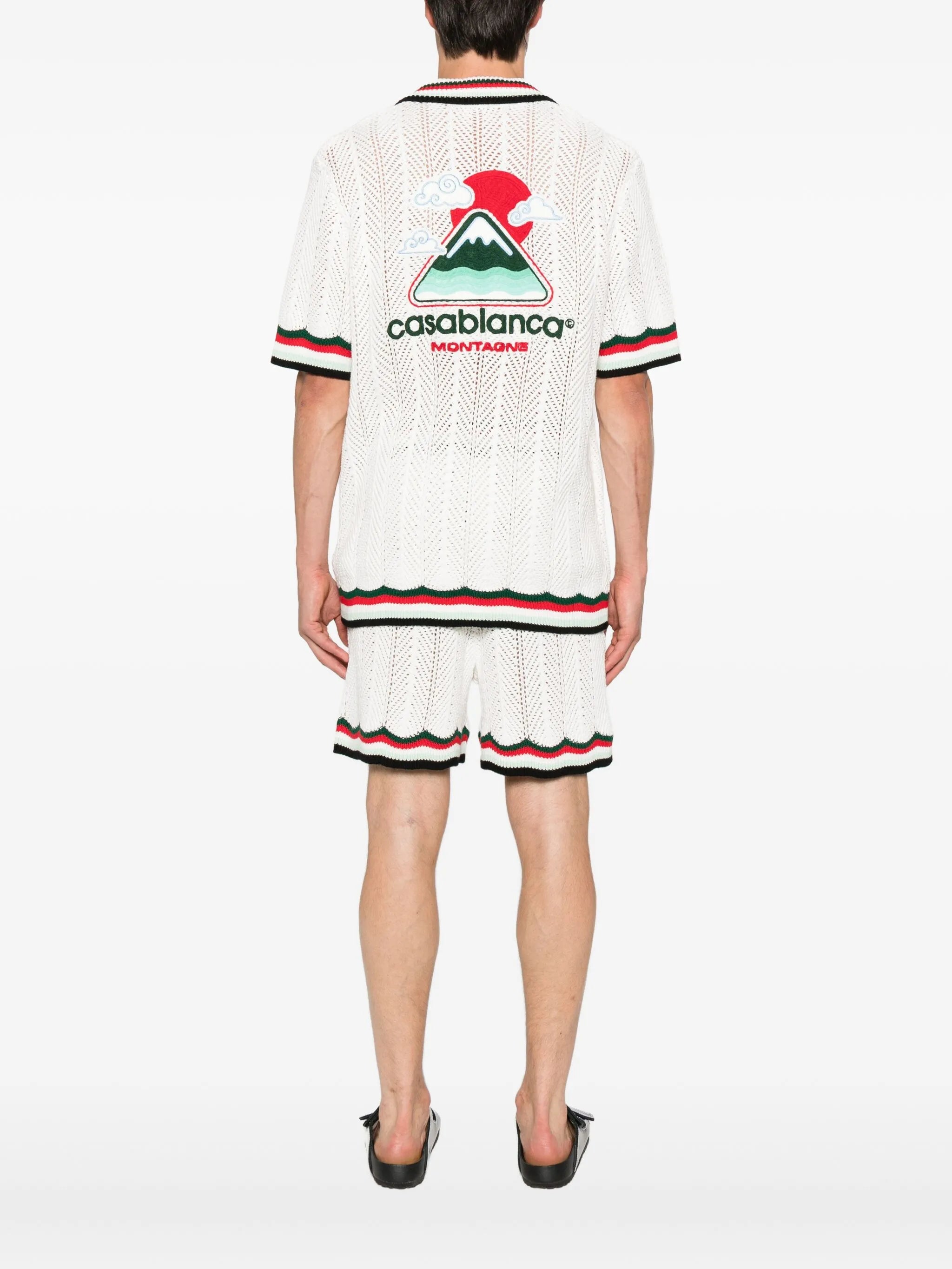 logo-embroidered shirt