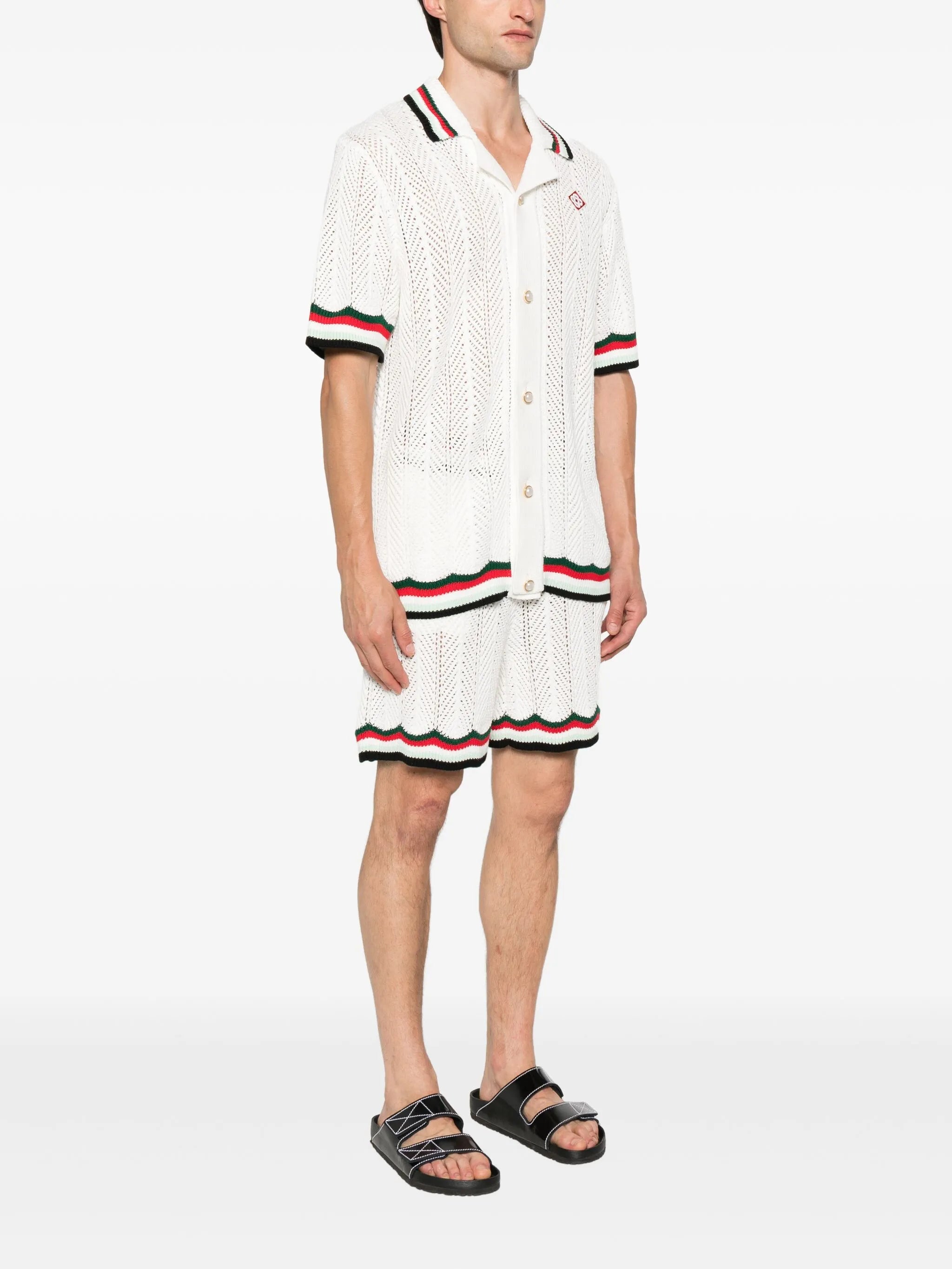 logo-embroidered shirt