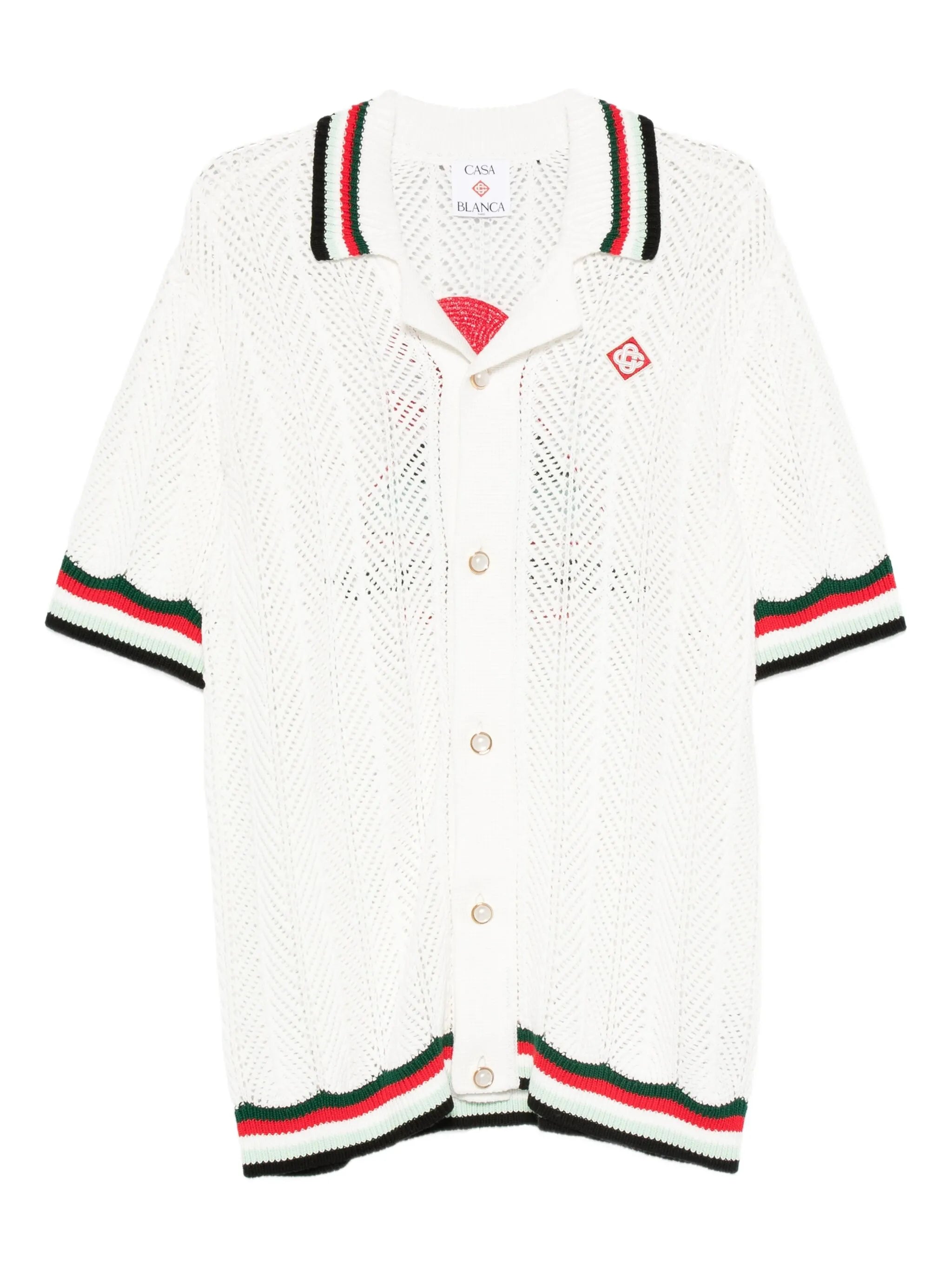 logo-embroidered shirt
