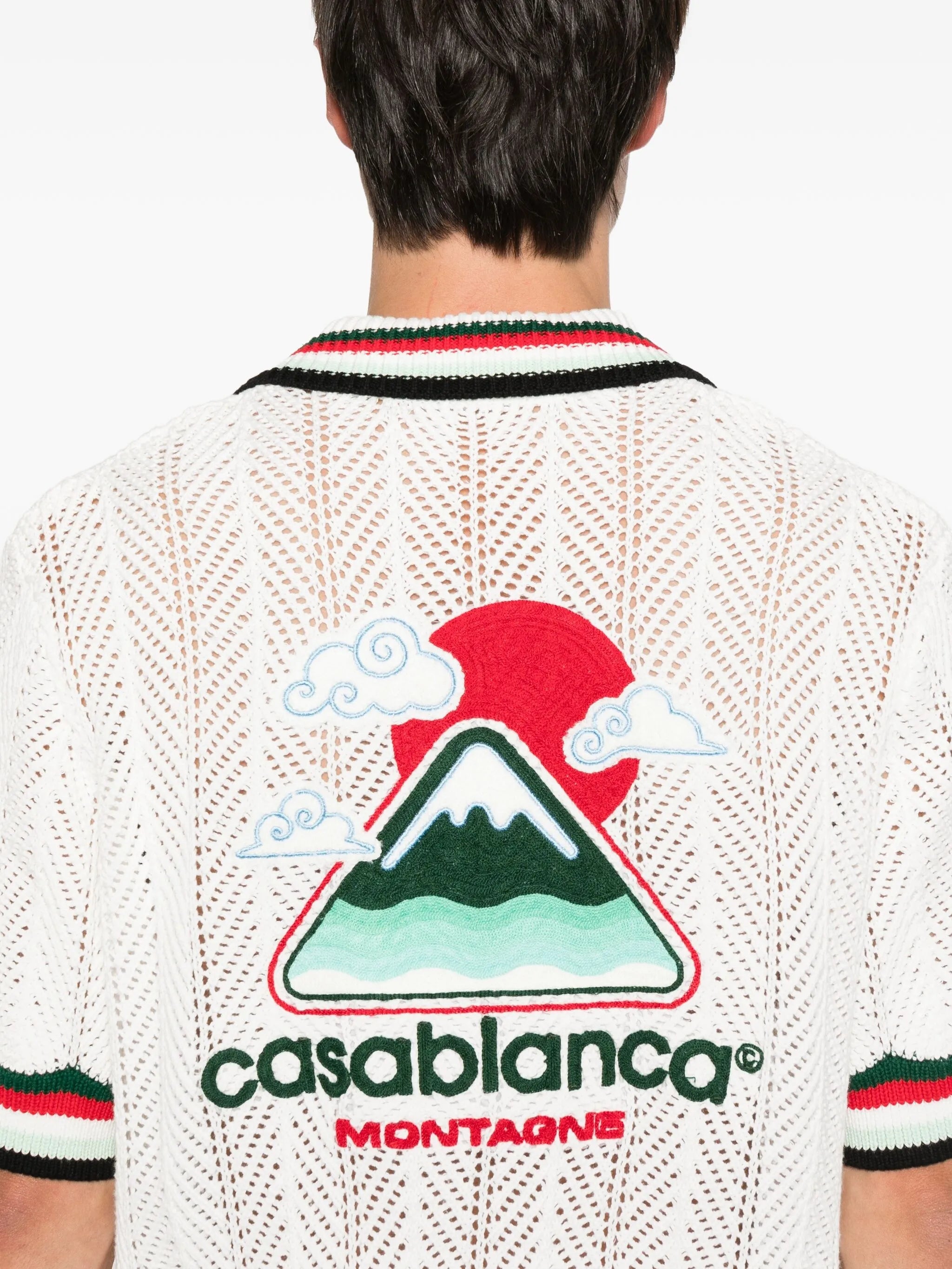 logo-embroidered shirt