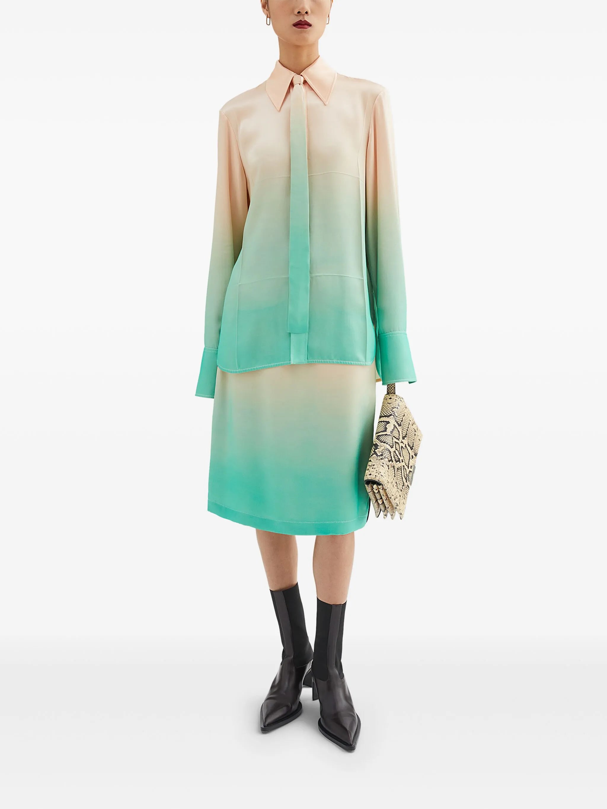 gradient-effect skirt