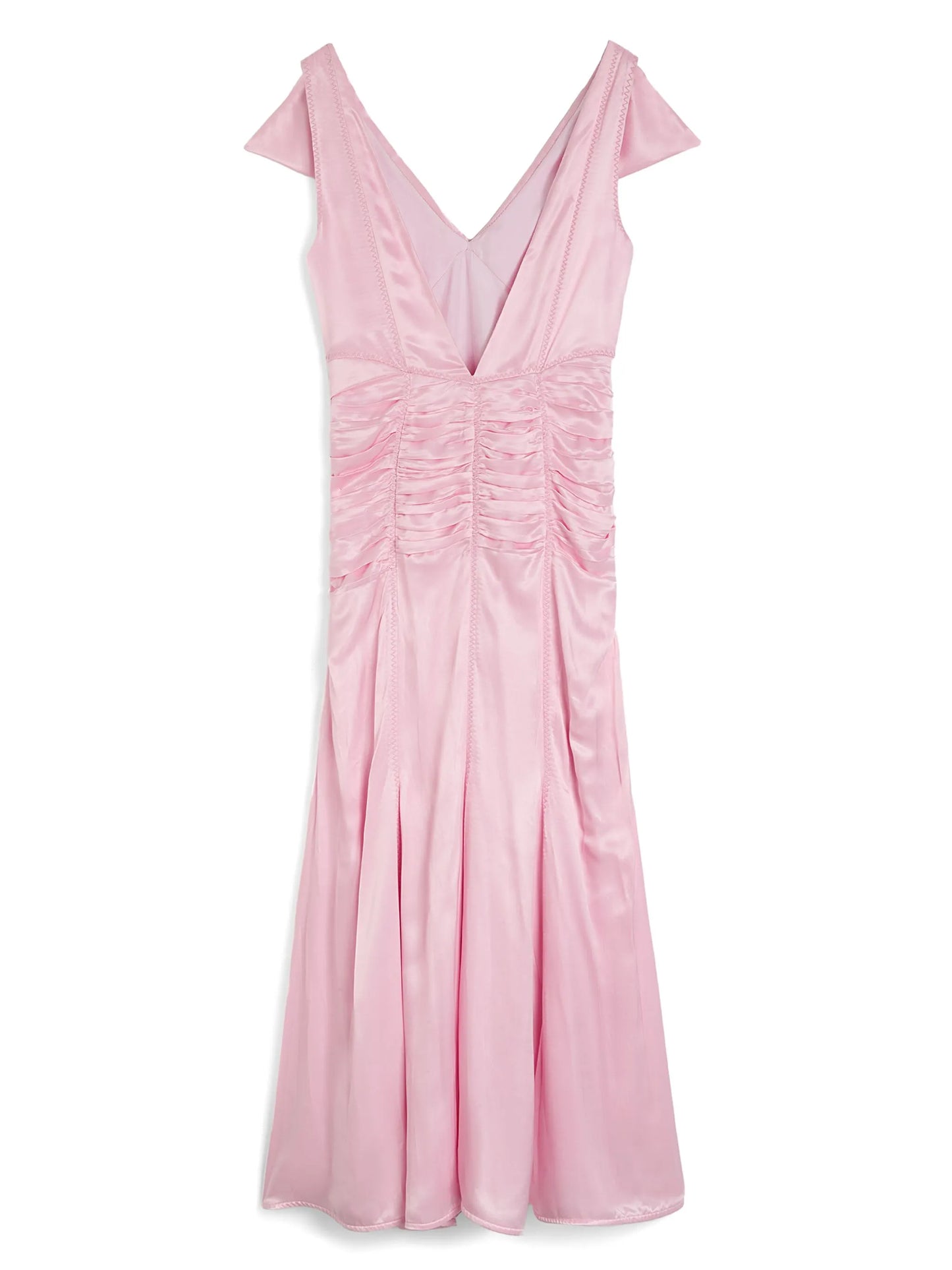 pleat-detail midi dress