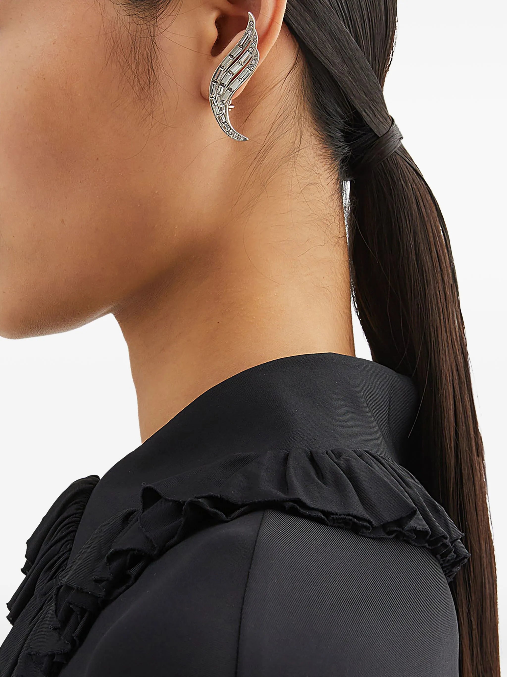wing-shaped earrings