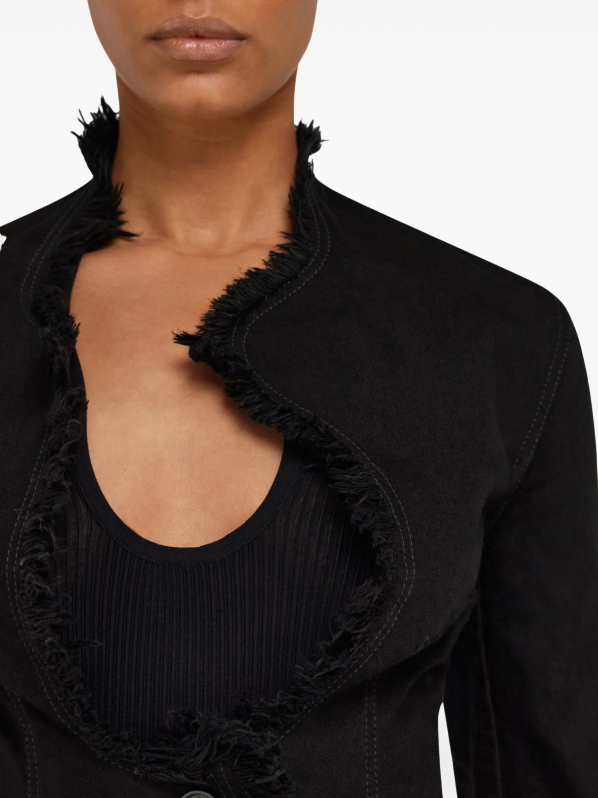fringed blazer
